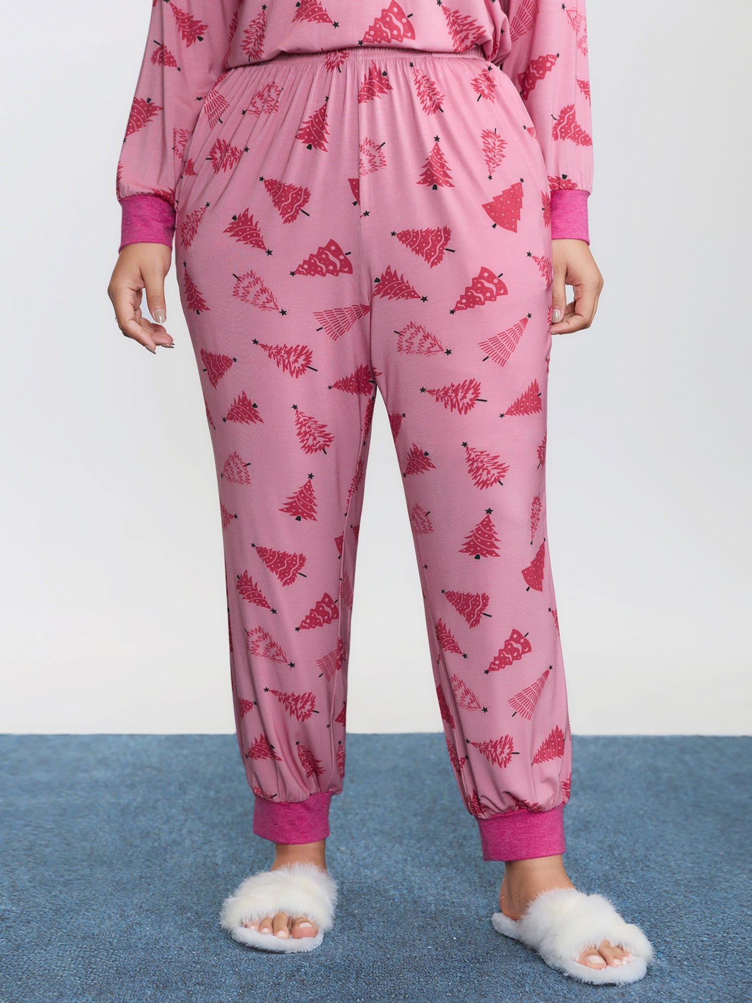 Christmas Tree Buttons Loungewear Set