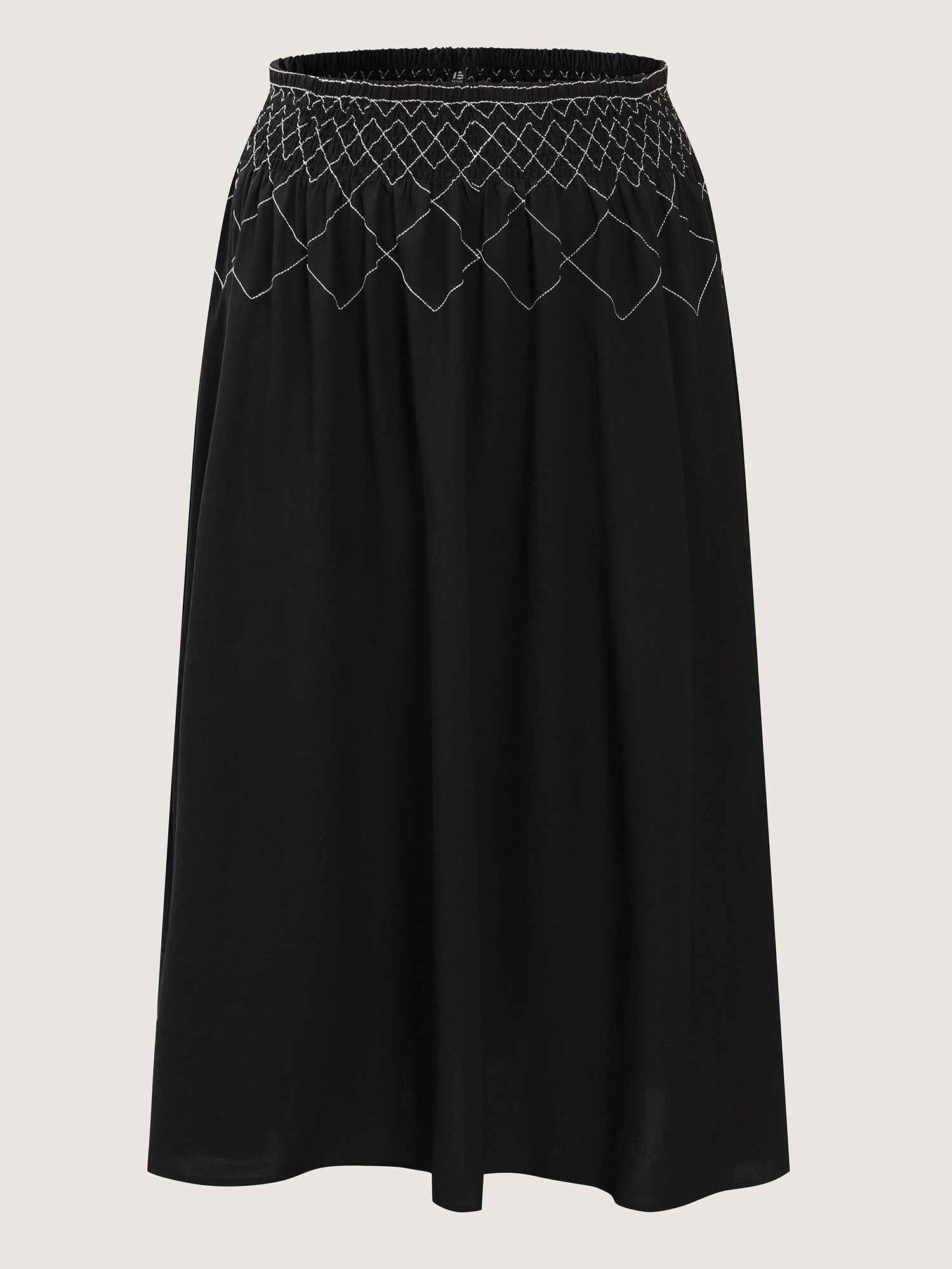 Crisscross Waistband Shirred Midi Dress