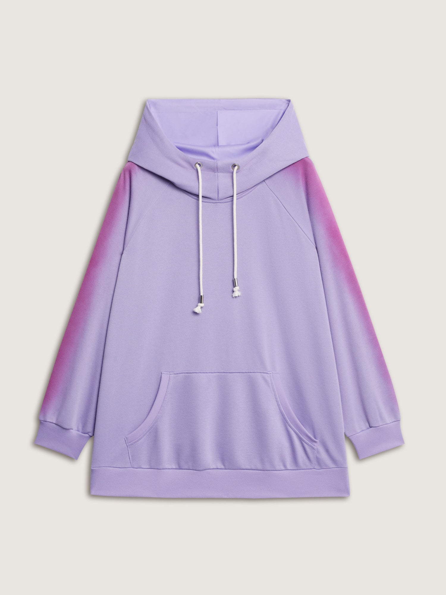 Color Contrast Drawstring Hoodie