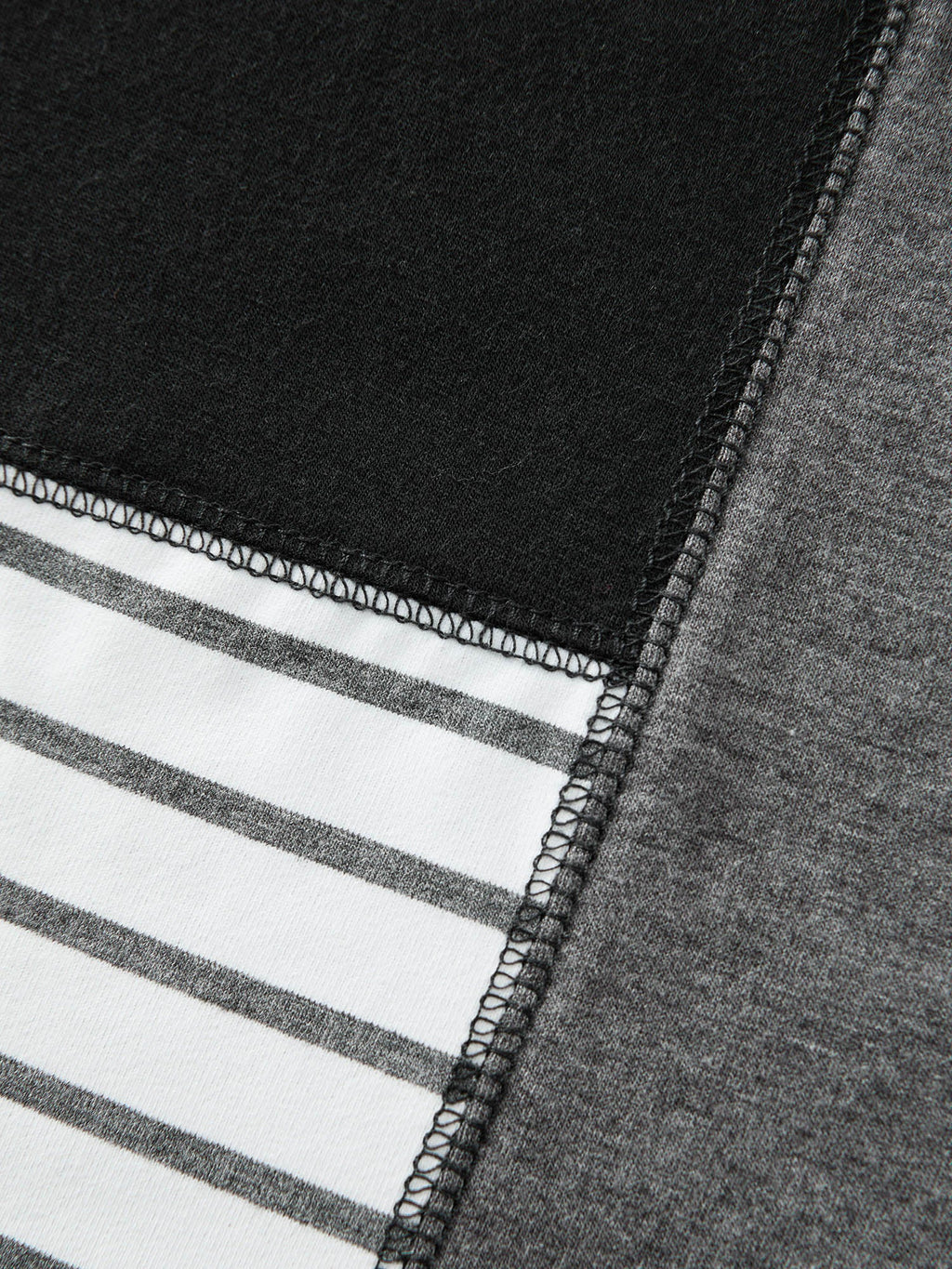 Colorblock Stretchy Stripe Print T-Shirt