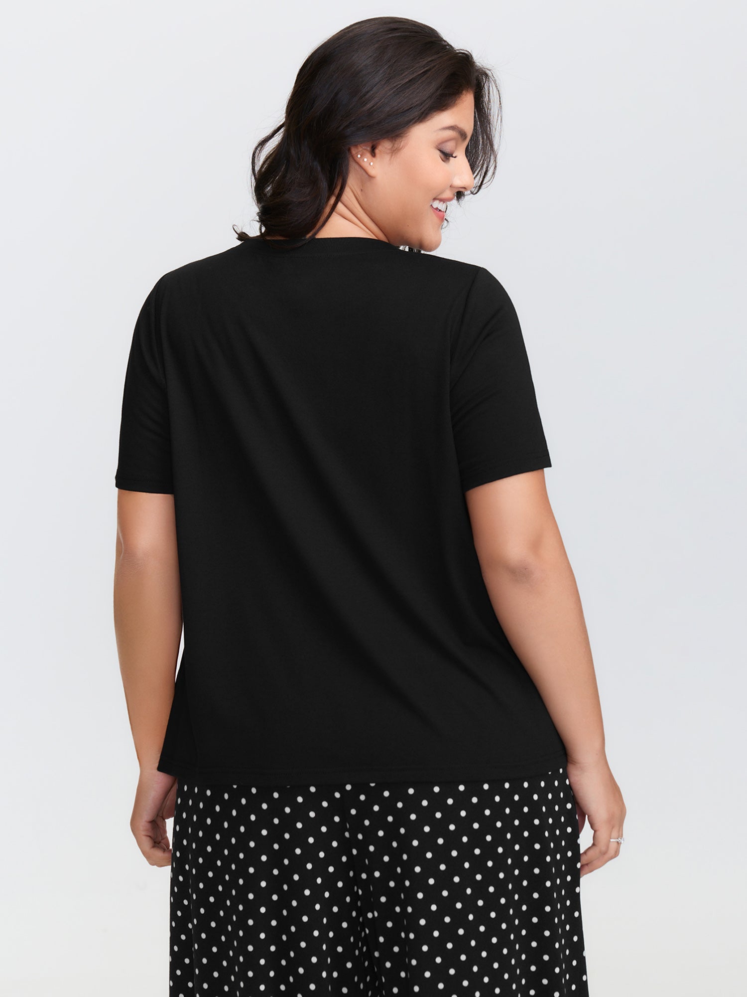 Cute Cat Polka Dots Print Sleepwear Set