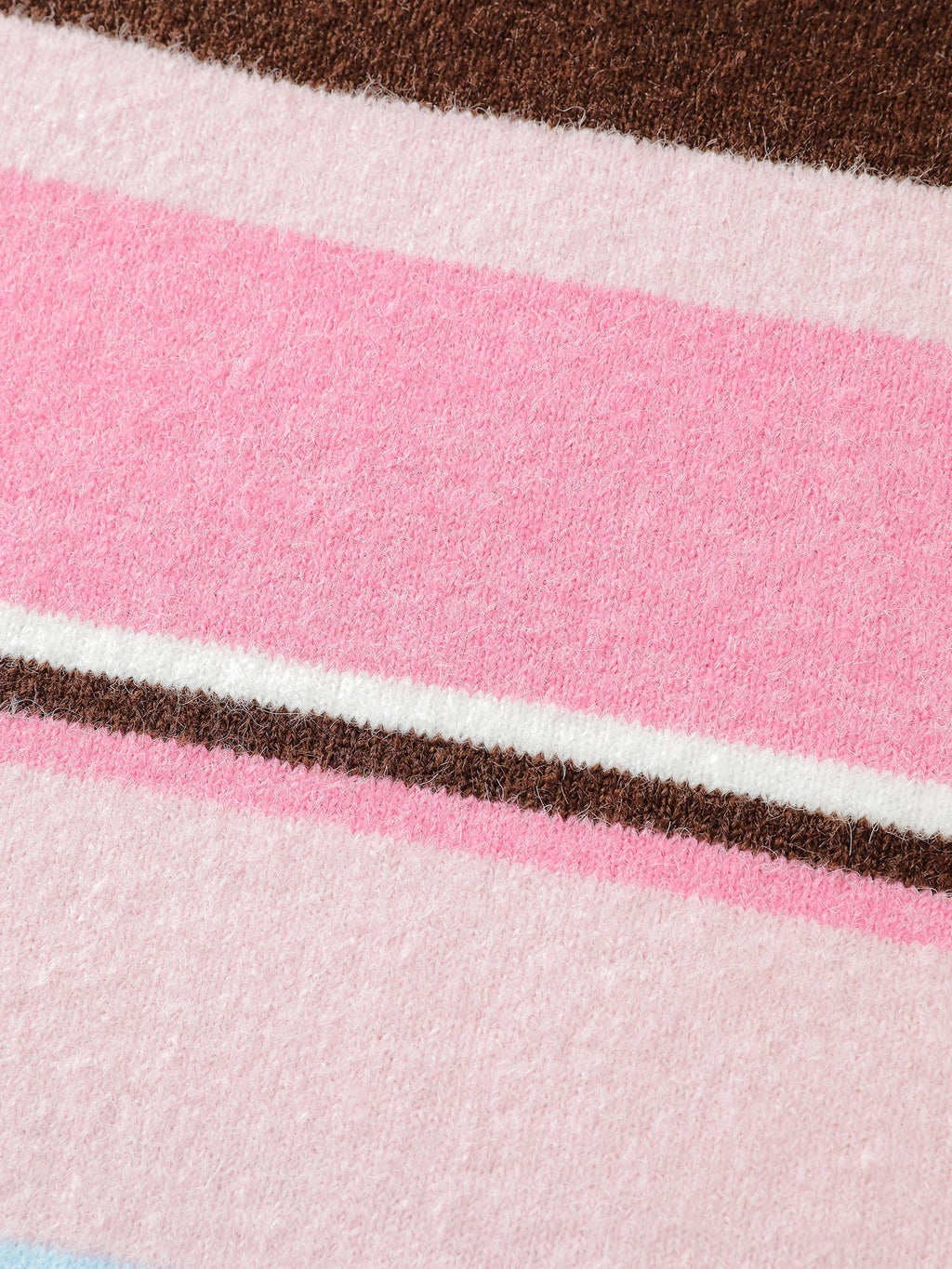 Colorful Stripes Drop Shoulder Lantern Sleeve Pullover