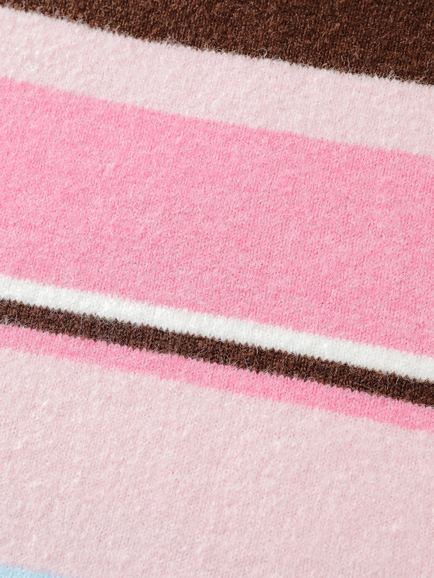 Colorful Stripes Drop Shoulder Lantern Sleeve Pullover