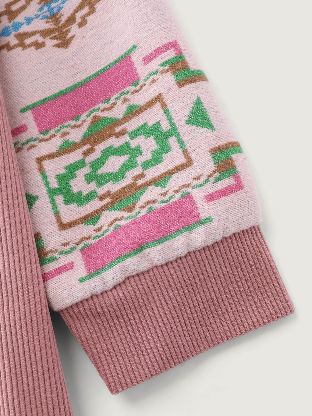 Abstract Print Color Contrast Button-Down Shirt