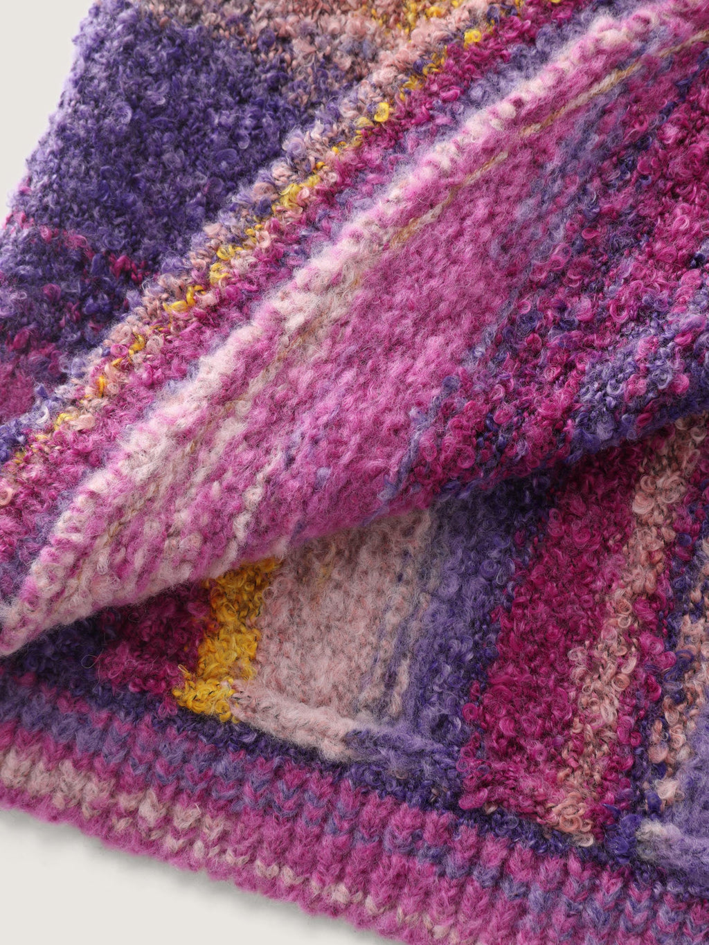 Color Gradient Textured Open-Front Knit Cardigan