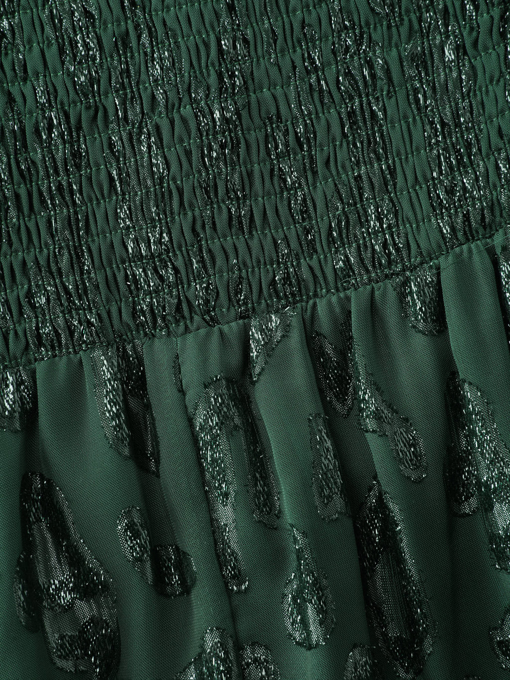 Textured Shirred Backless Tie Midi Dress