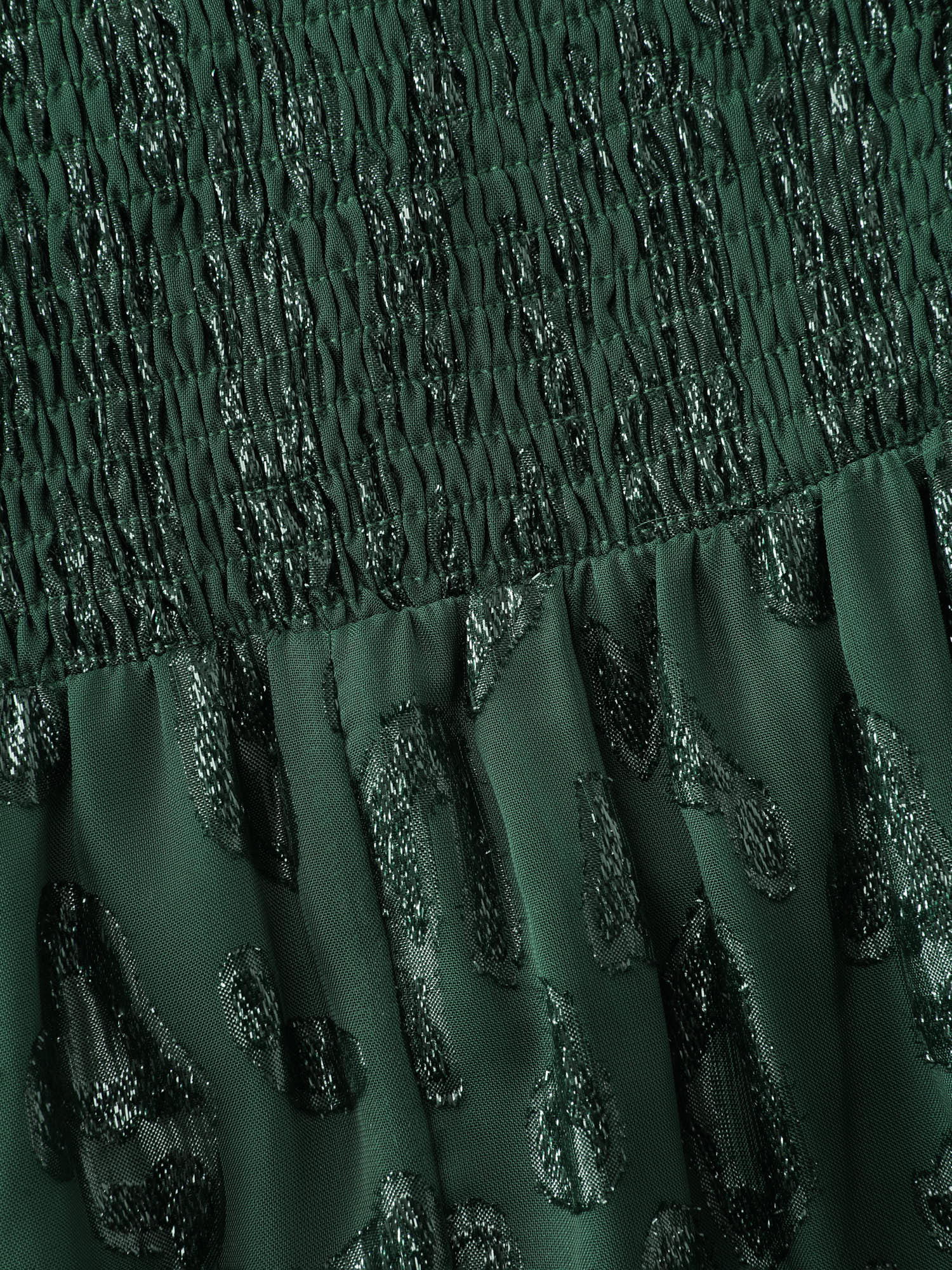 Textured Shirred Backless Tie Midi Dress