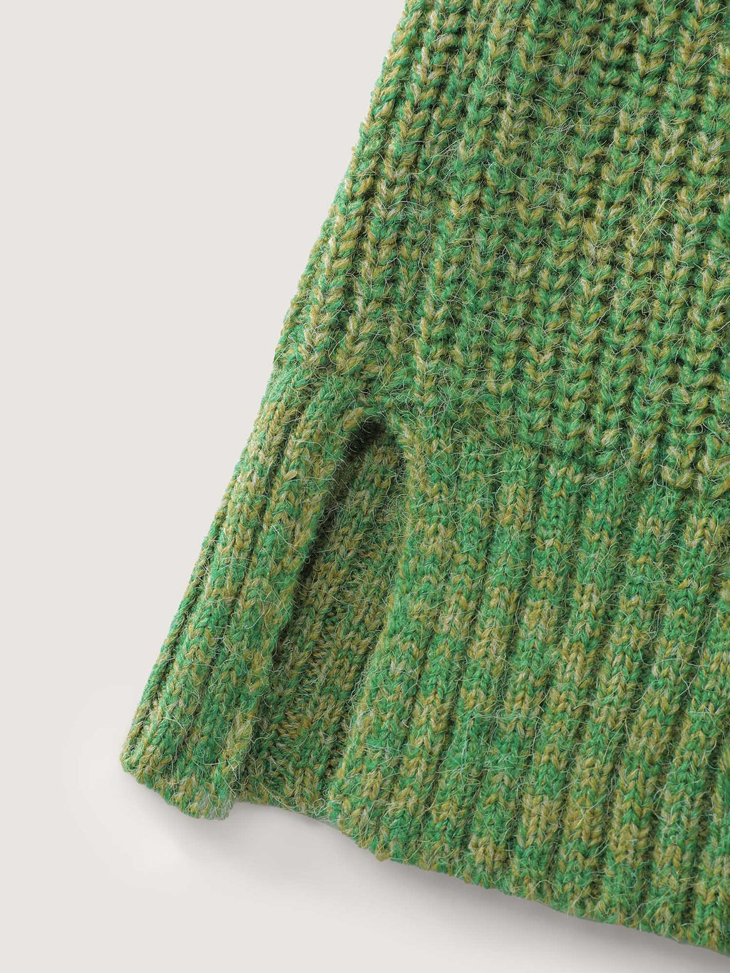 Color Blend Yarn Textured Pullover