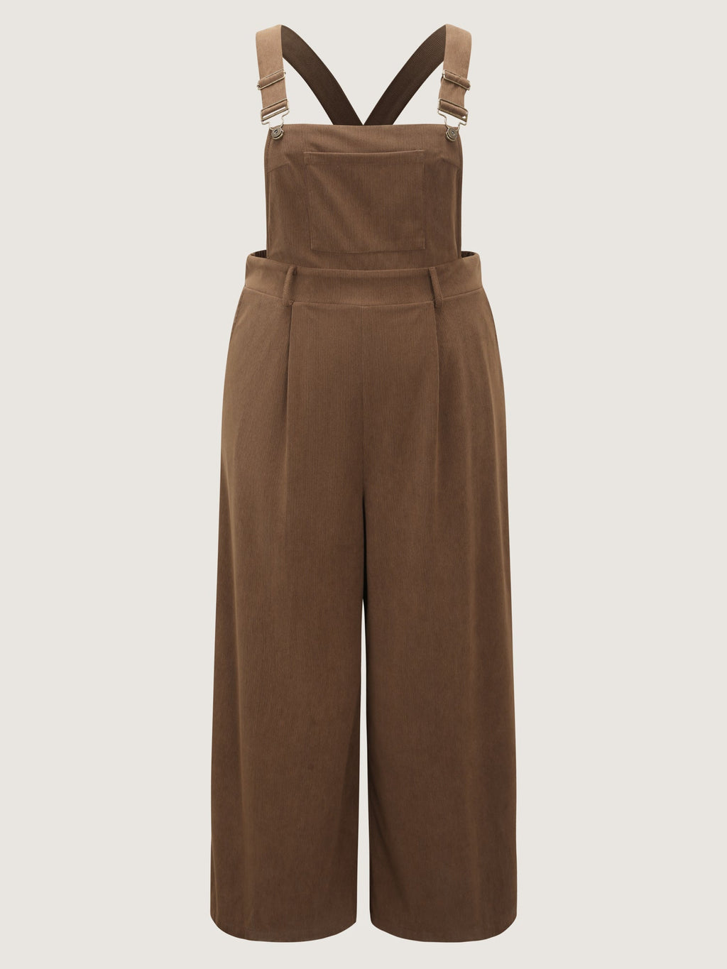 Corduroy Adjustable Shoulder Strap Jumpsuit