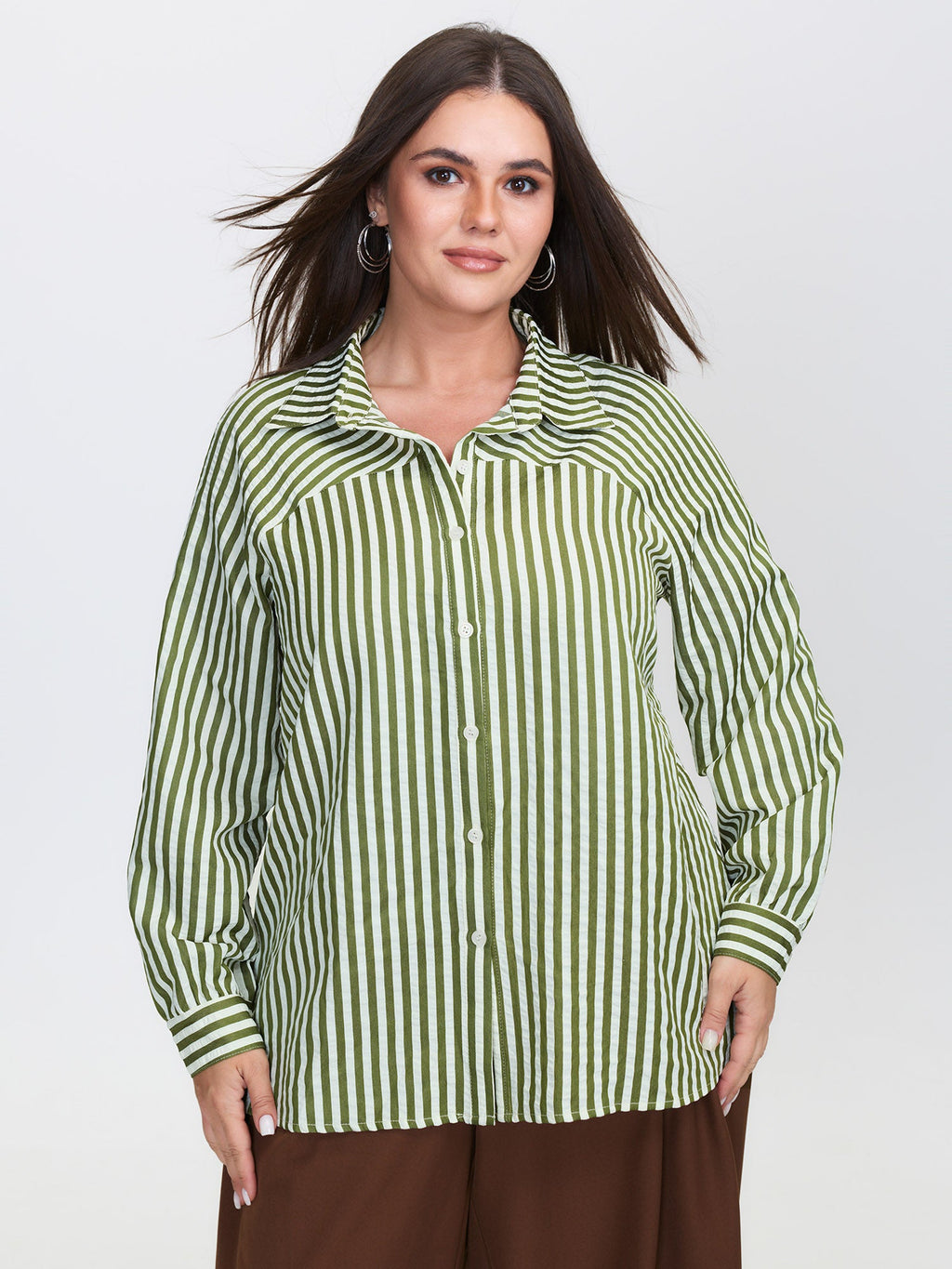 Breezy Stripe Button-Down Shirt
