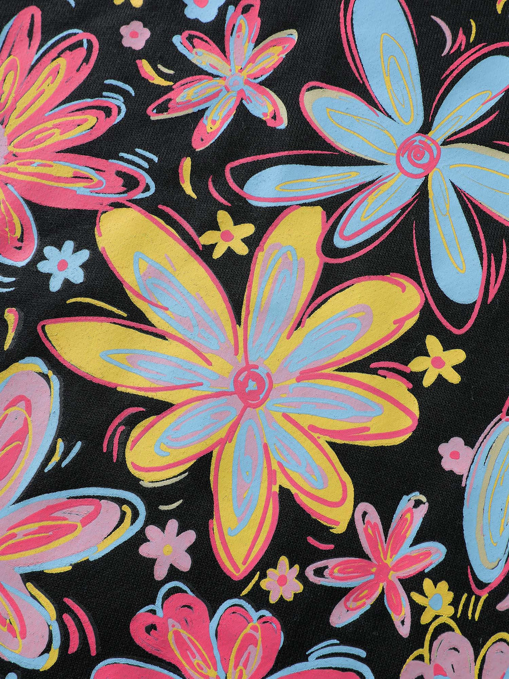 Colorful Floral Print Hoodie Sweatshirt