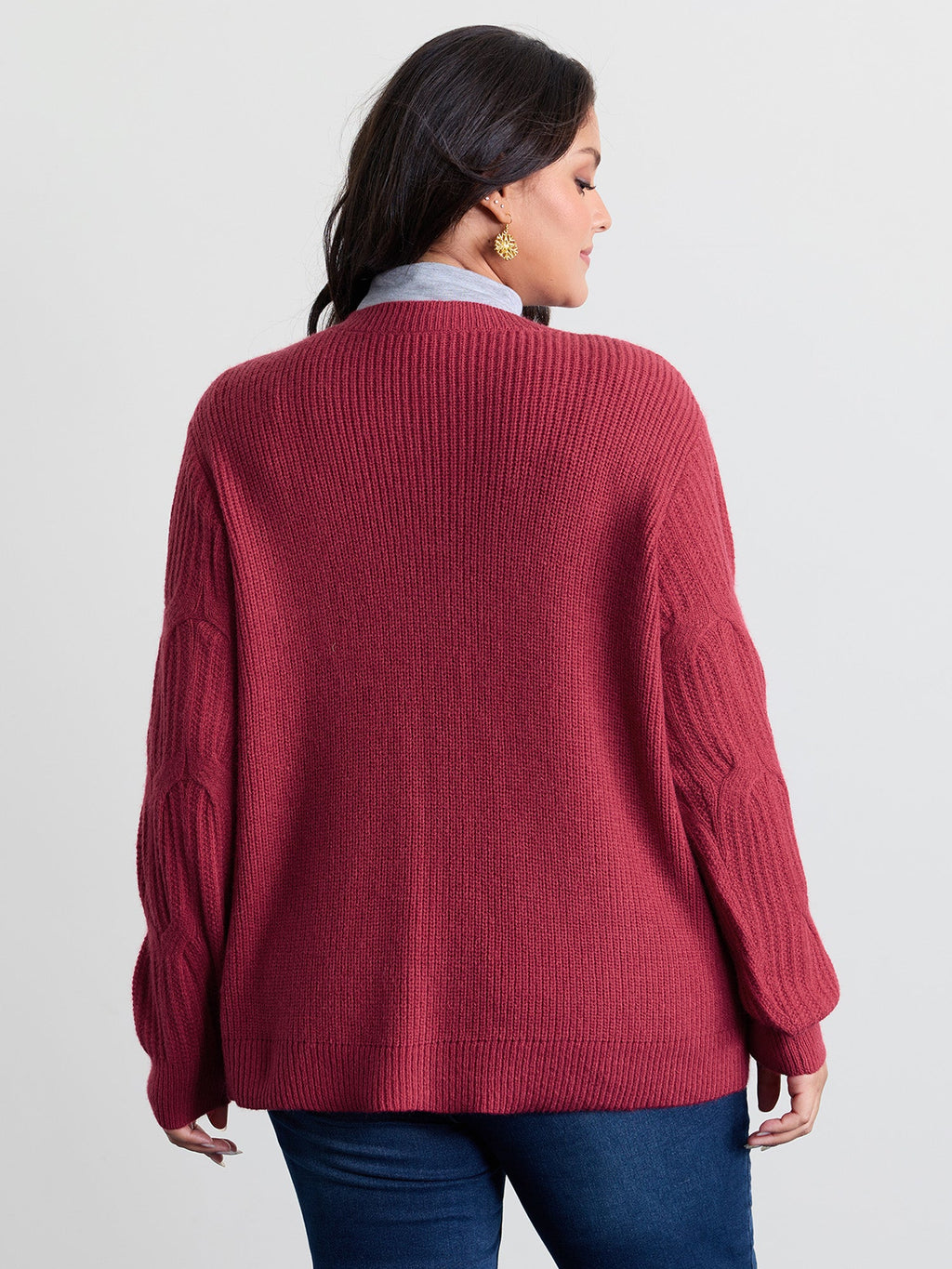 Supersoft 3D Button Cozy Holiday Knit Cardigan