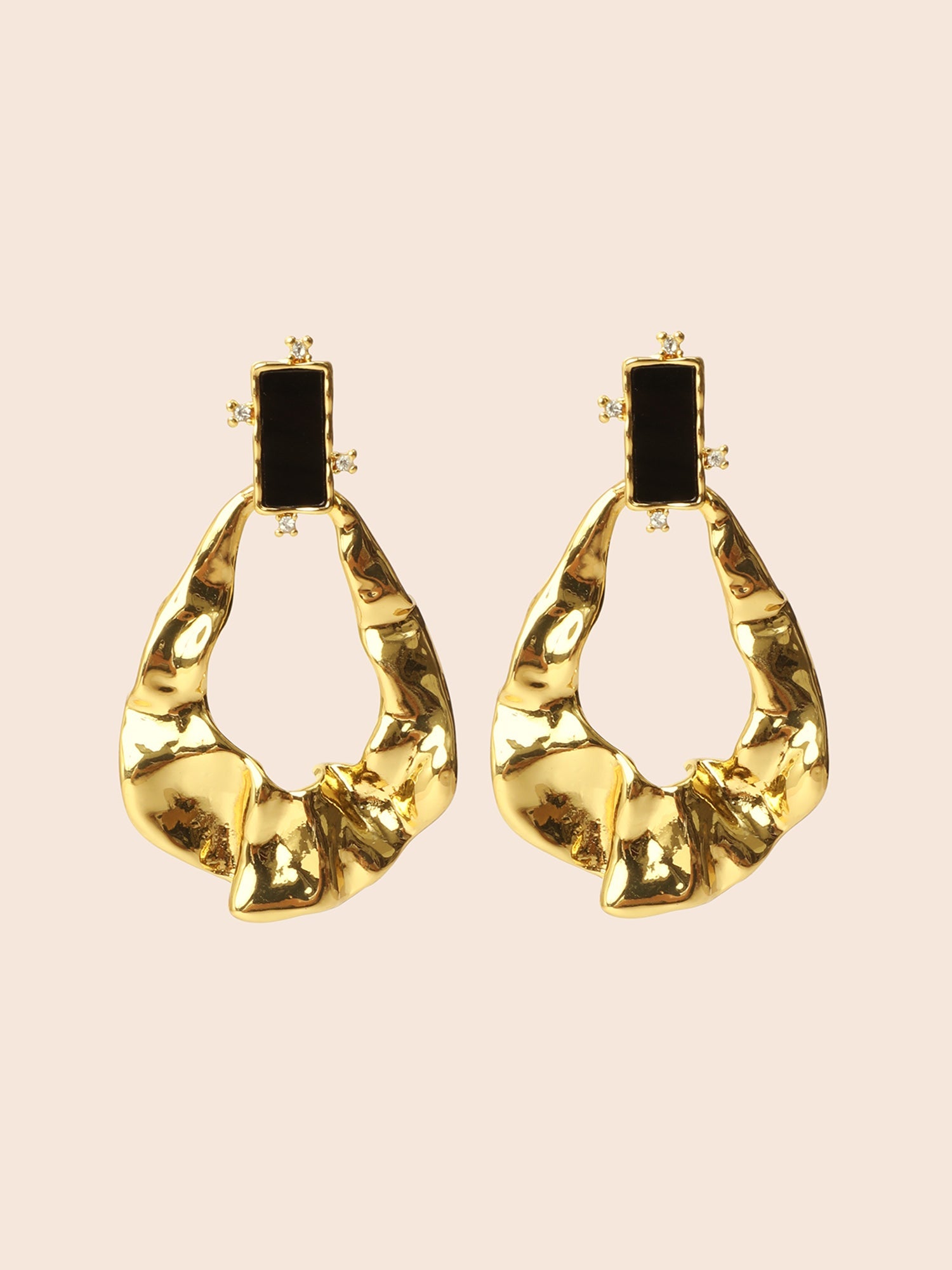 Asymmetrical Geometric Design Dangle Earrings