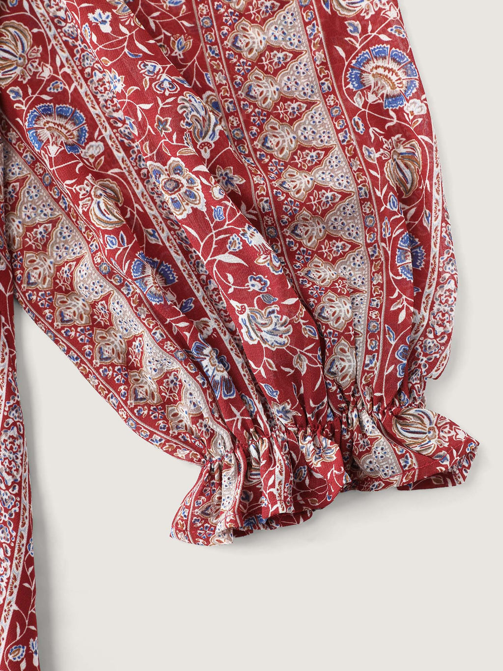 Chiffon Boho Stripe Stretchy Waist Midi Dress