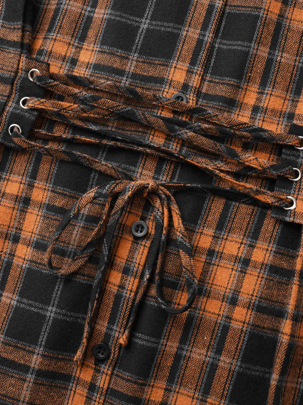 Corset Plaid Waist-Cinching Blouse