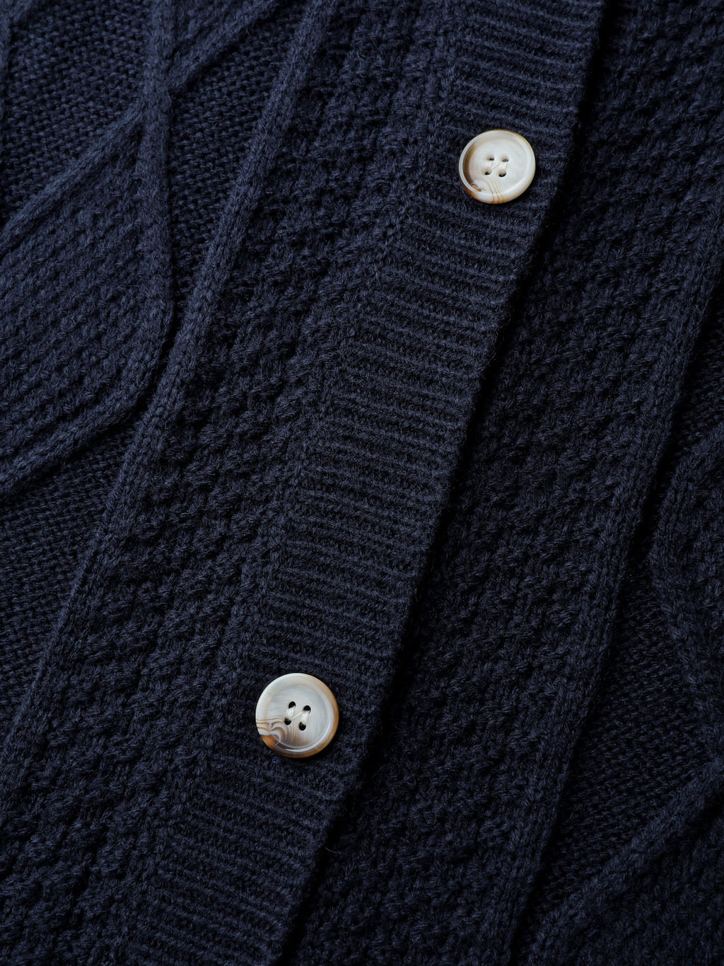 Cable Knit Button Pockets Cardigan