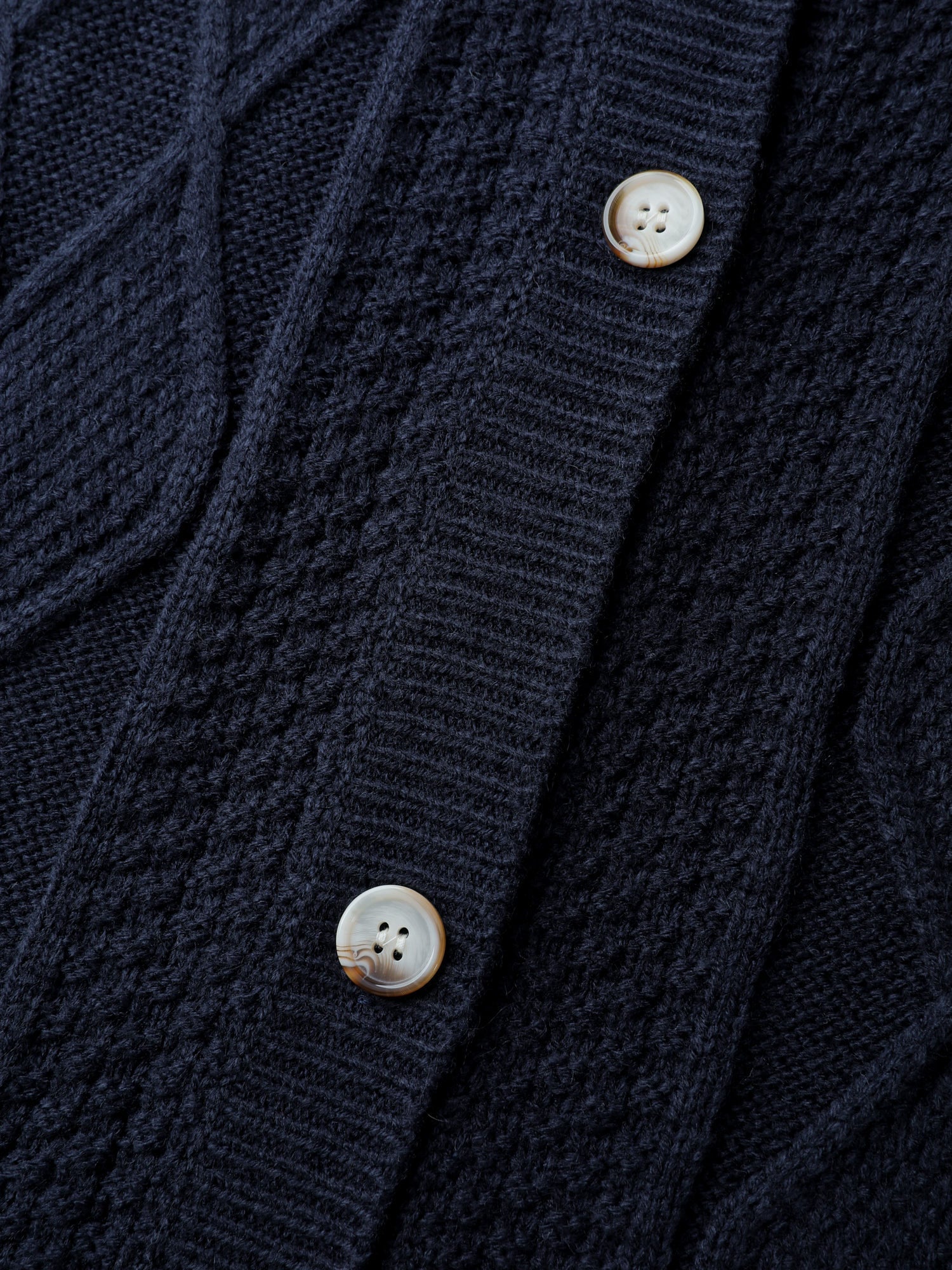 Cable Knit Button Pockets Cardigan