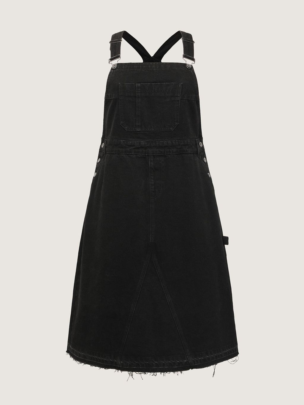 Cotton Overall Adjustable Straps Denim Dress