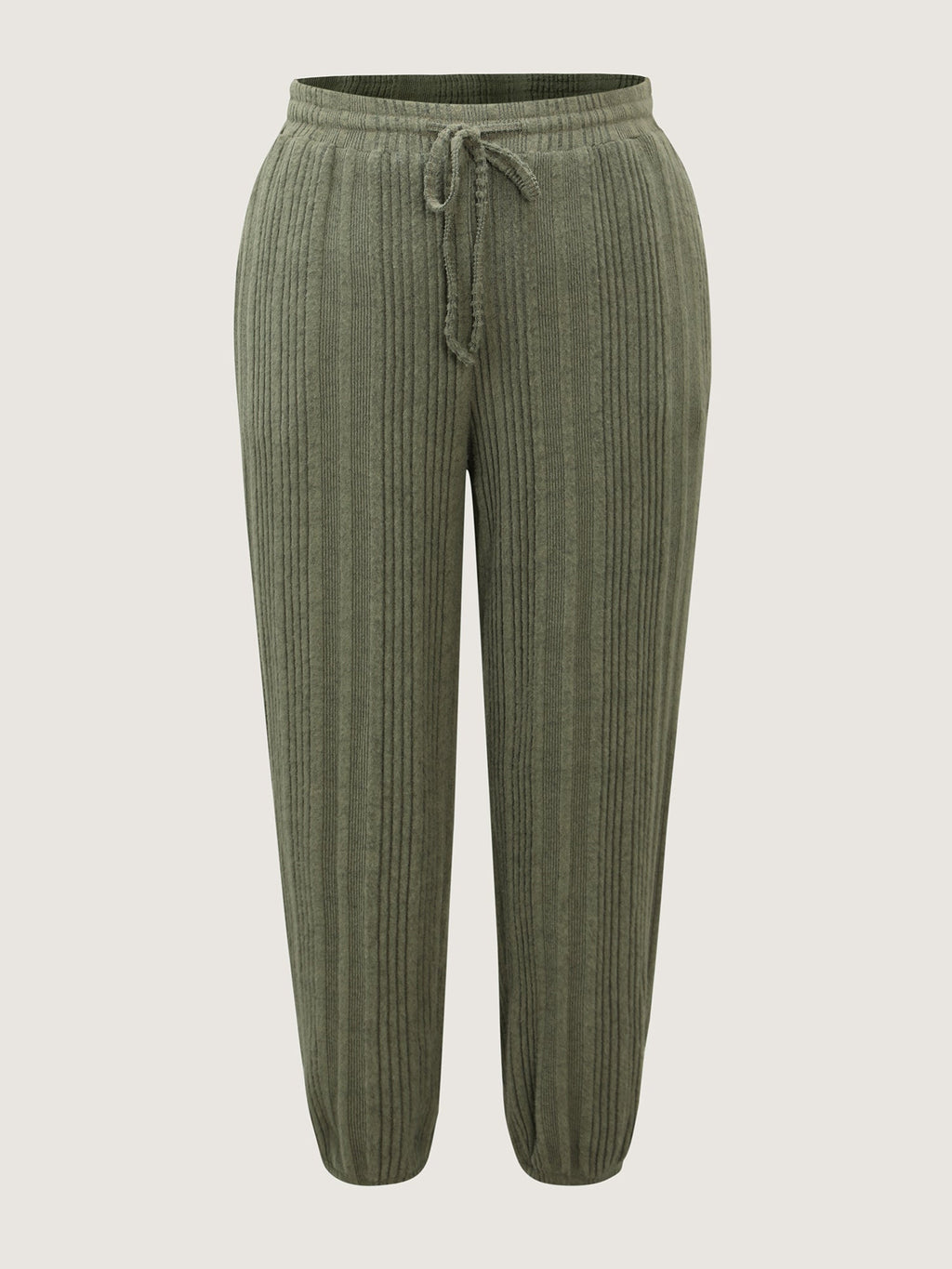 Color Blend Knit Drawstring Lounge Bottoms