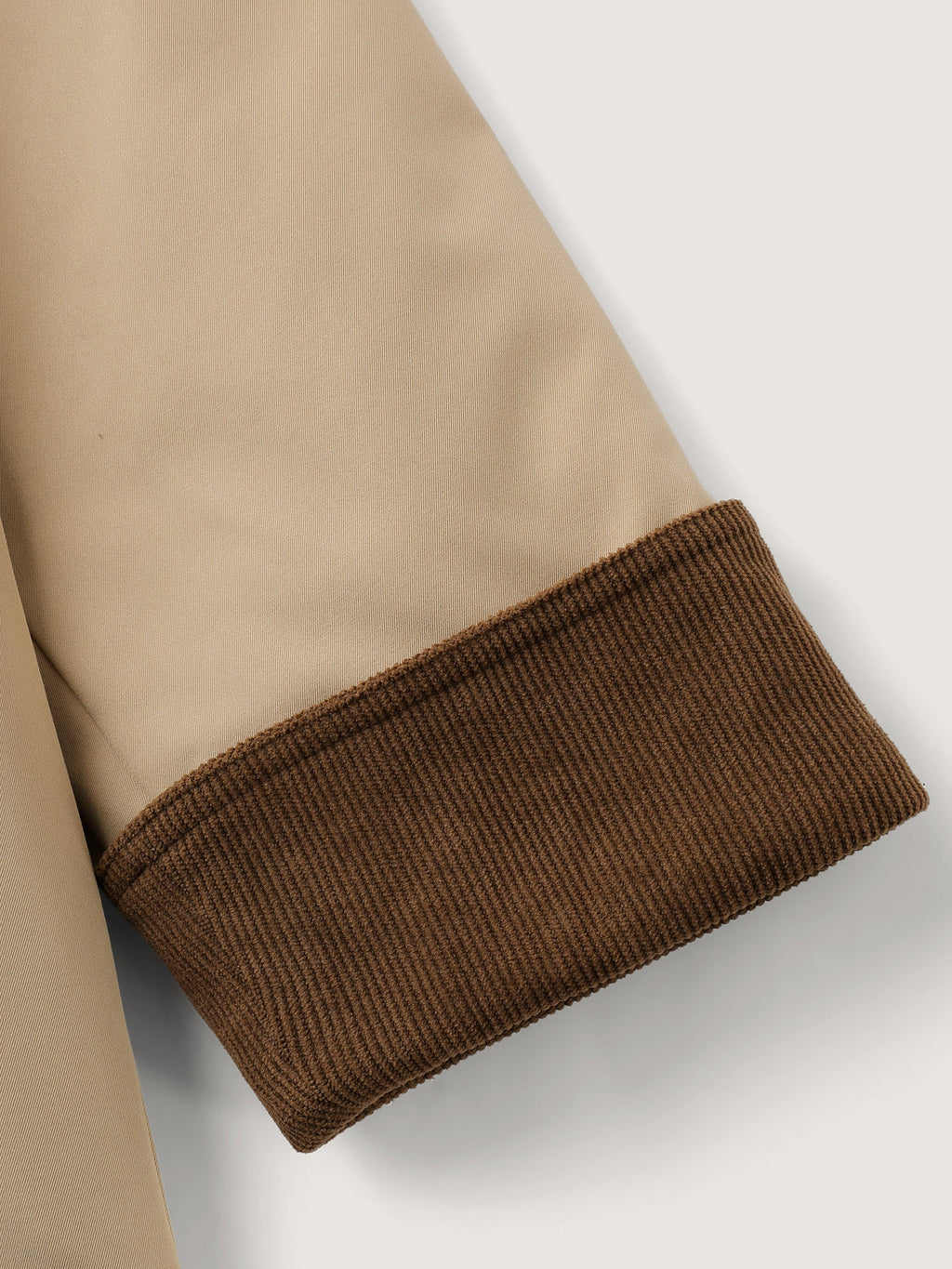 Color Contrast Button Quilted Jacket