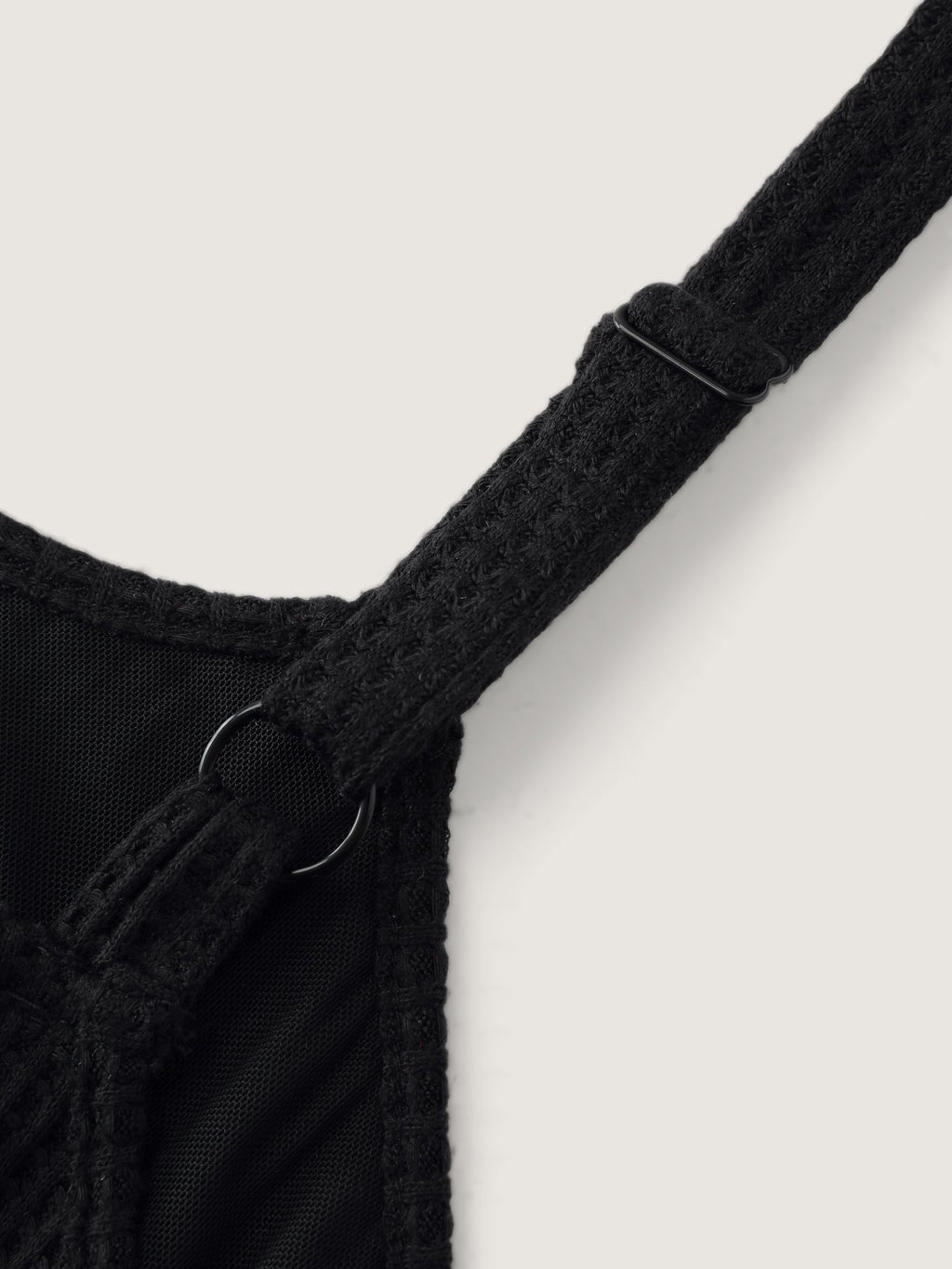 Bee Embroidery Textured Cami Lounge Dress