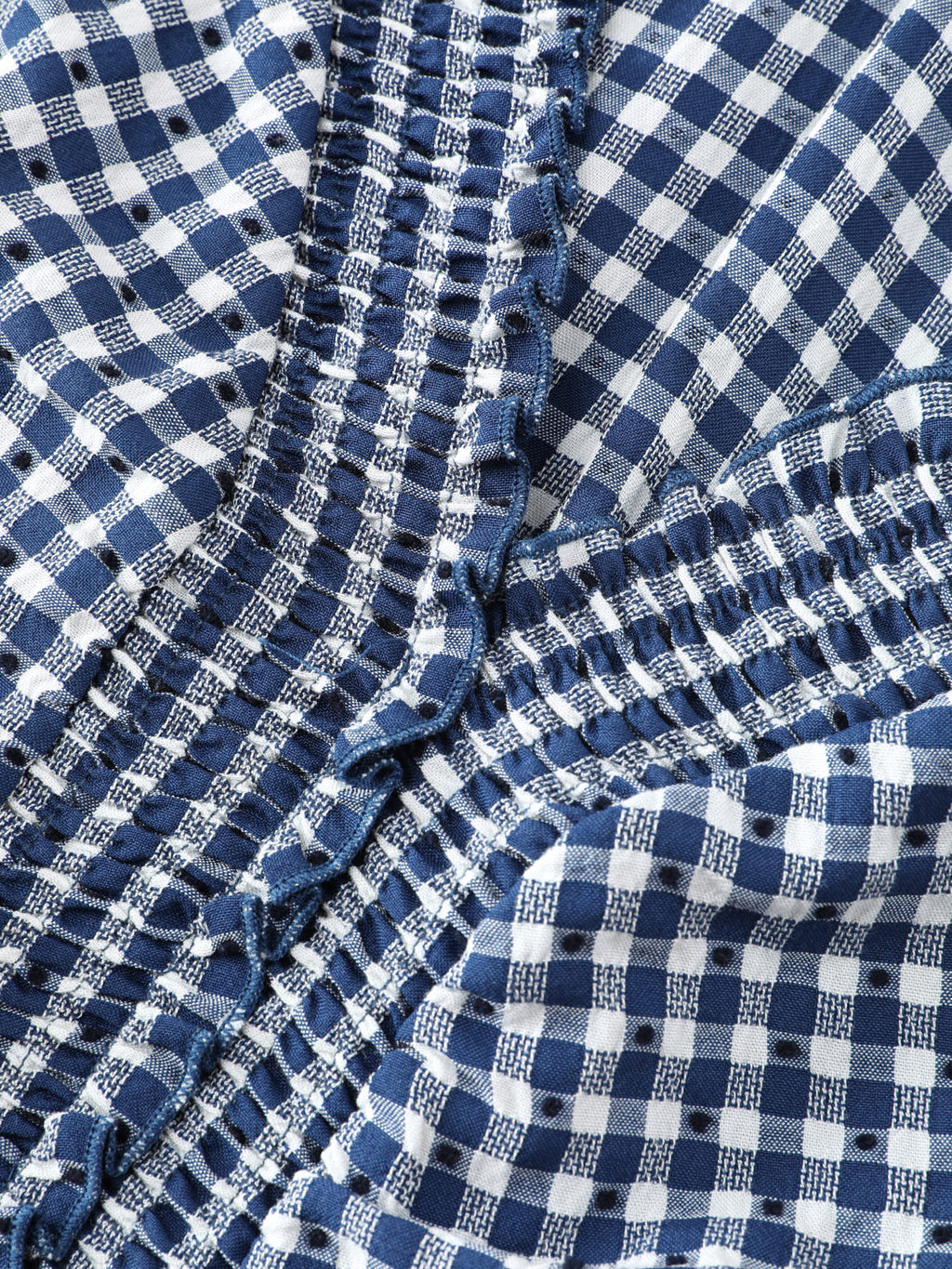 Checkered Shirred Pockets Tiered Maxi Dress