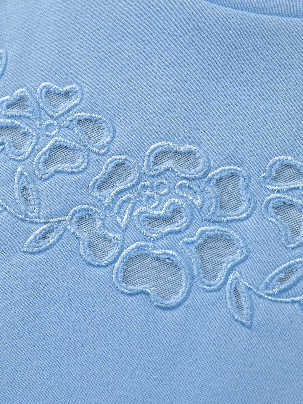 Cut-Out Embroidery Relaxed-Fit Sweatshirt