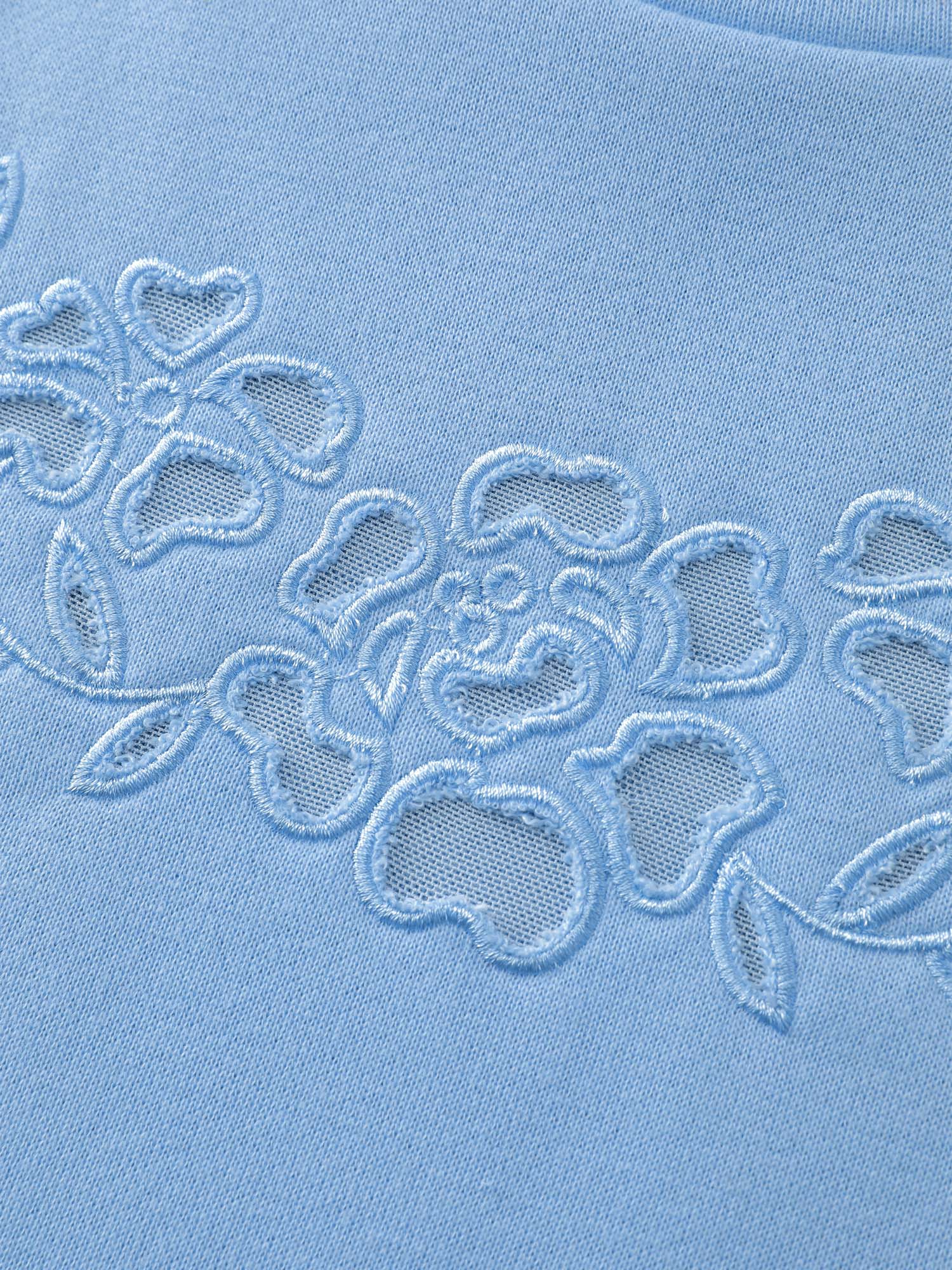 Cut-Out Embroidery Relaxed-Fit Sweatshirt