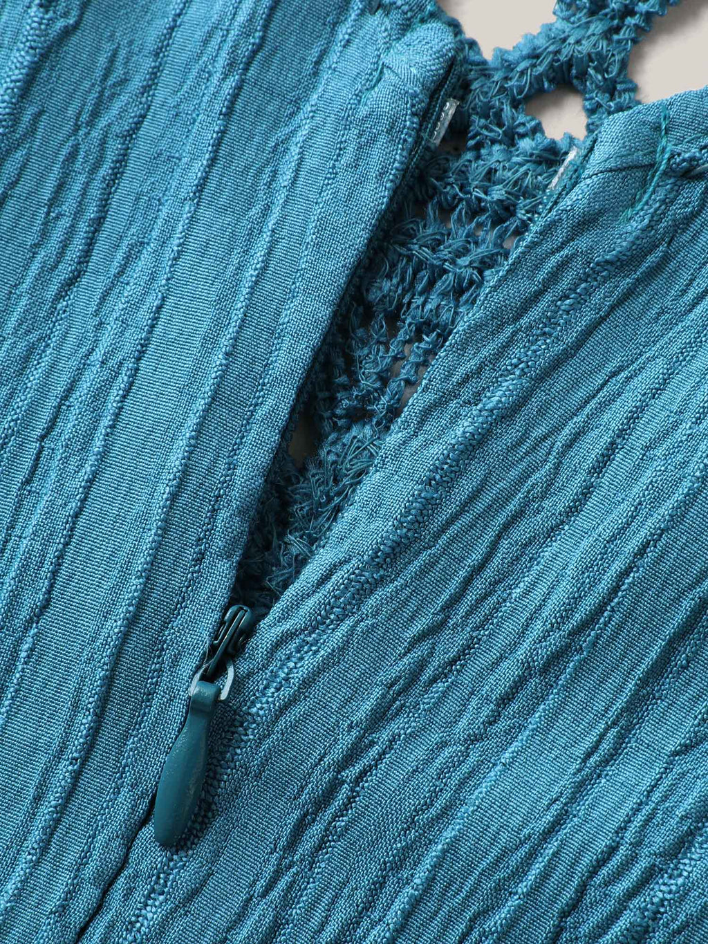 Back Cut-Out Textured Jumpsuit