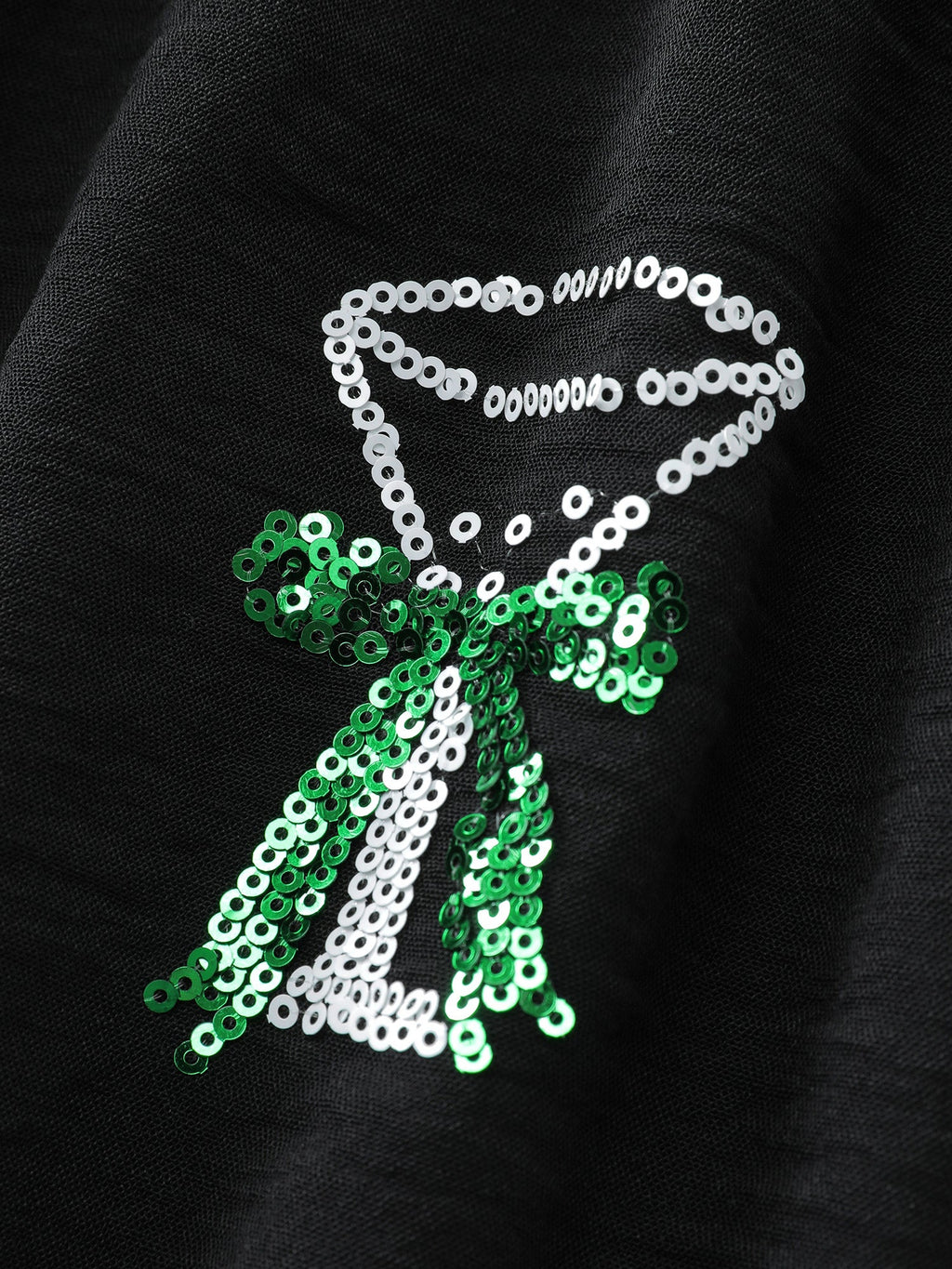 Colorful Sequin Embroidery Tiered Knee Dress