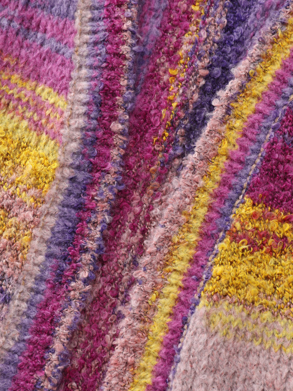 Color Gradient Textured Open-Front Knit Cardigan