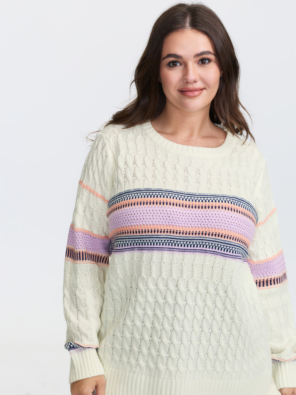 Boho Pattern Jacquard Pullover