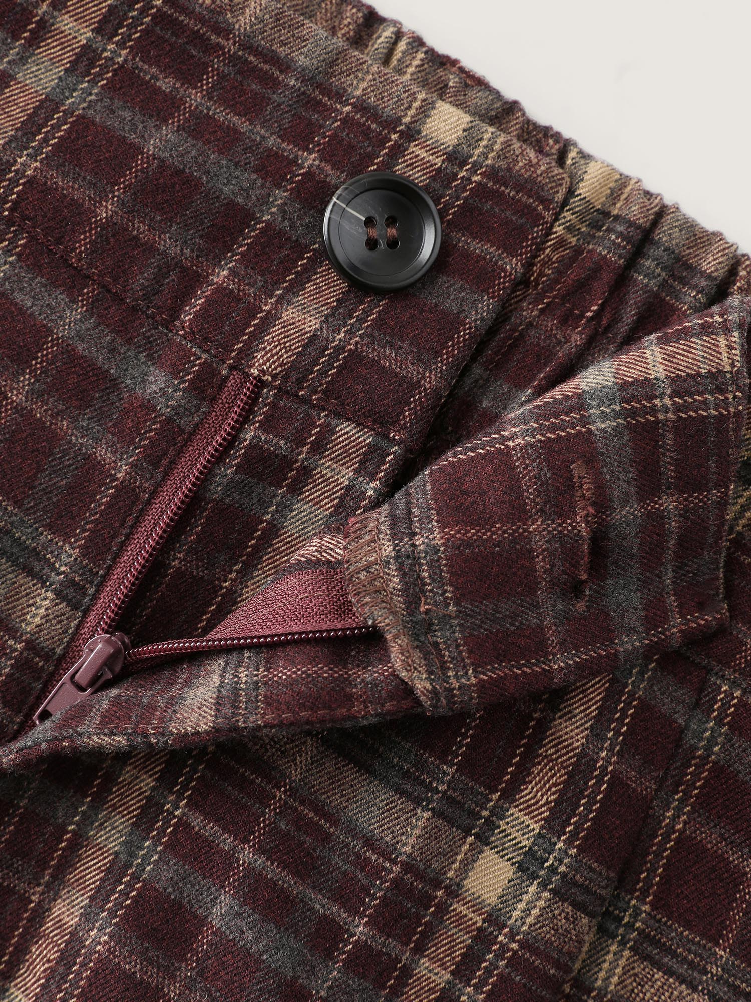 Checkered Pattern Pockets Pants