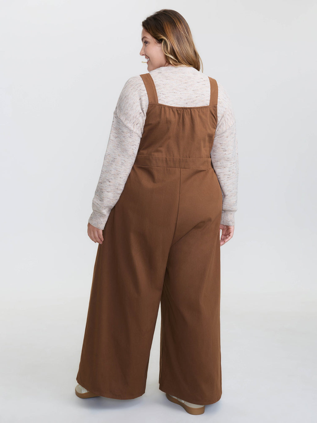 Adjustable Overall Strap Wide-Leg Jumpsuit