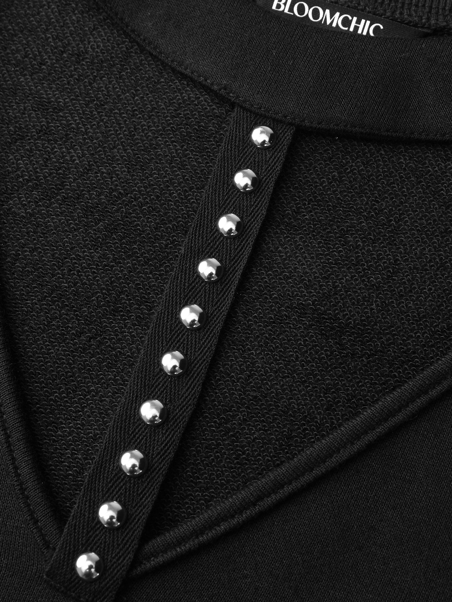 Choker Neck Cut-Out Sweatshirt