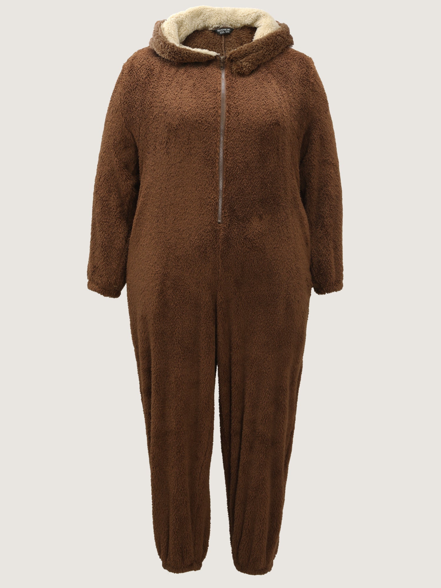Supersoft Fluffy Reindeer Hoodie Sleep Jumpsuit