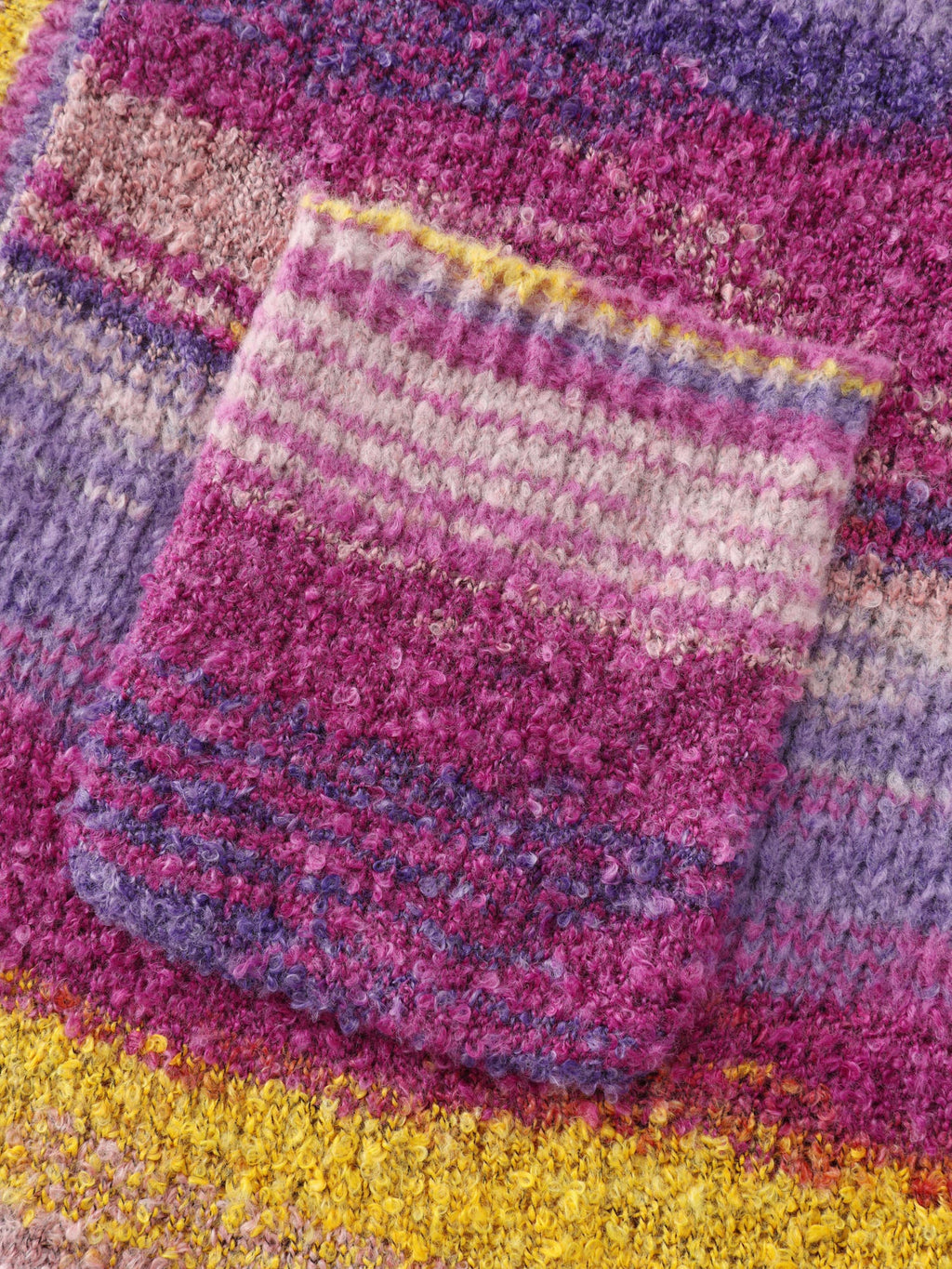 Color Gradient Textured Open-Front Knit Cardigan