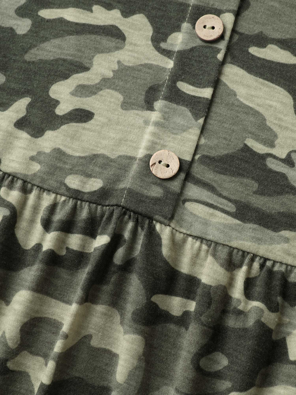 Camouflage Print Cinched-Waist Tank Top