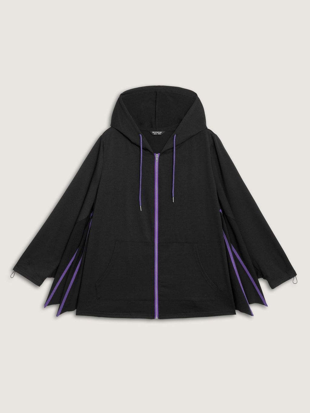 Bat-Shaped Contrast Stretchy Jacket