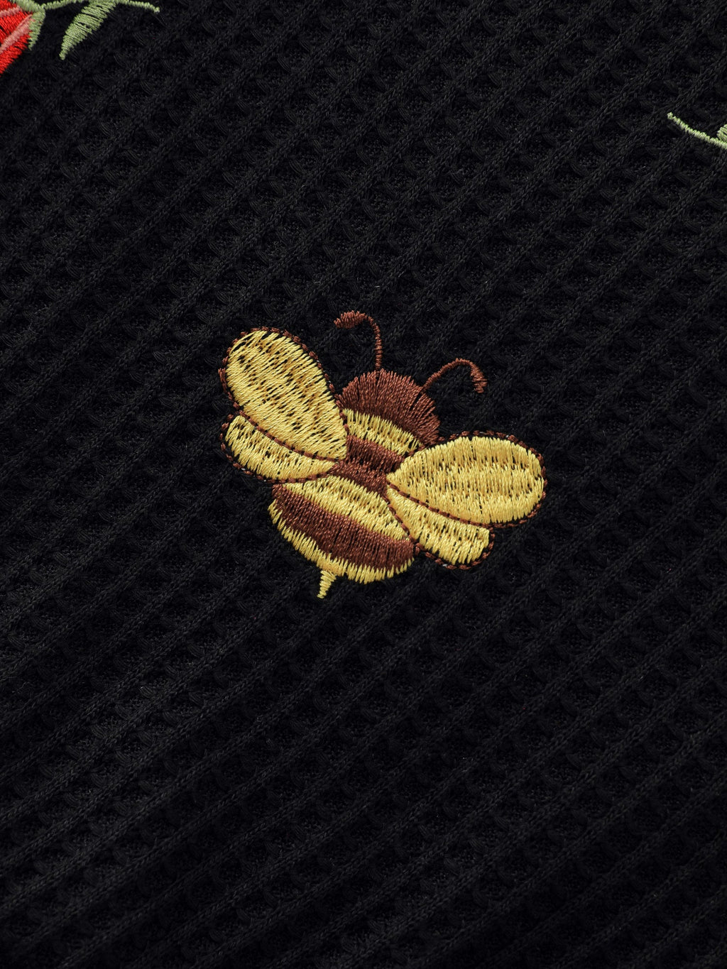 Bee Embroidery Textured Cami Lounge Dress