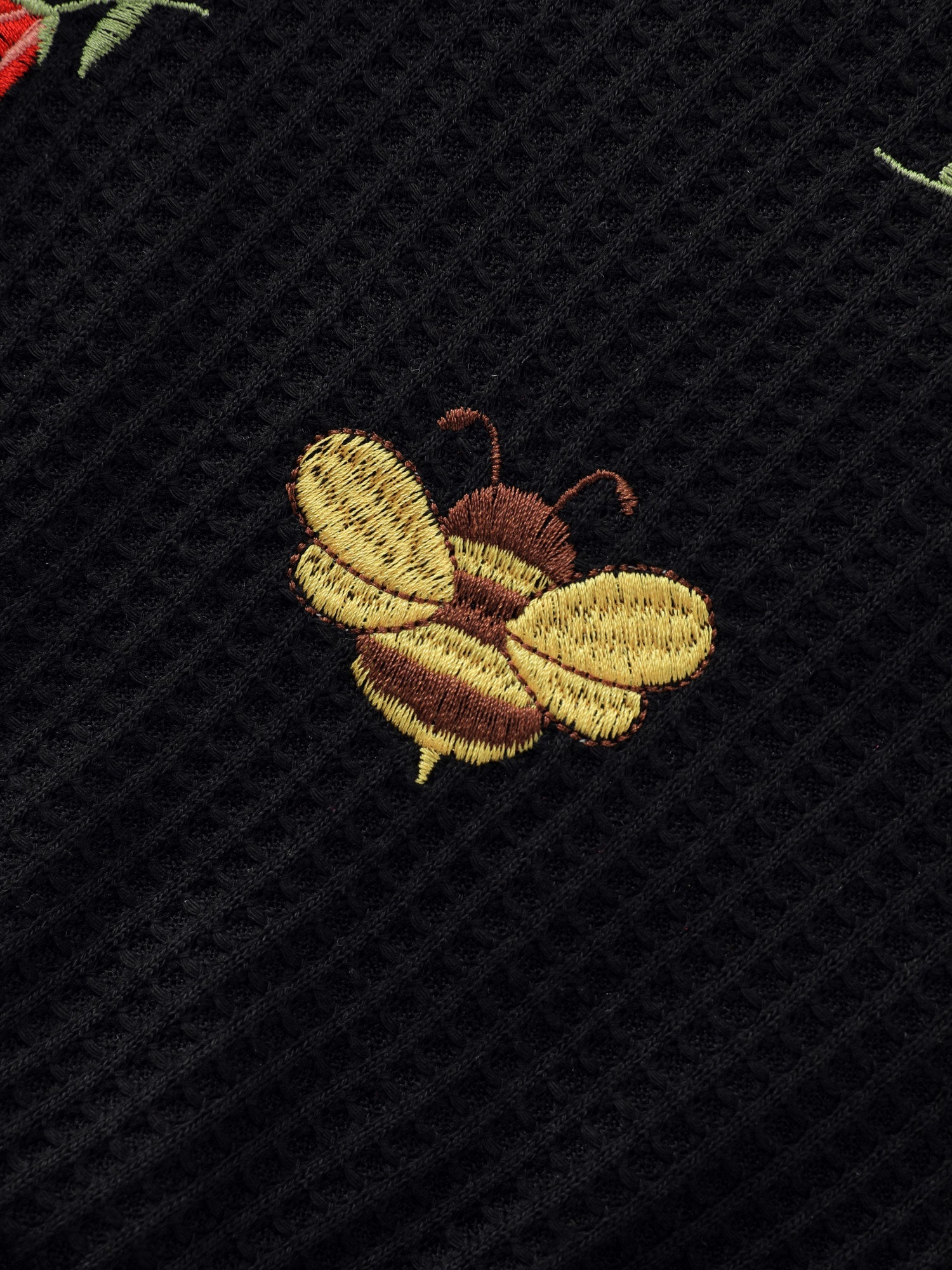 Bee Embroidery Textured Cami Lounge Dress