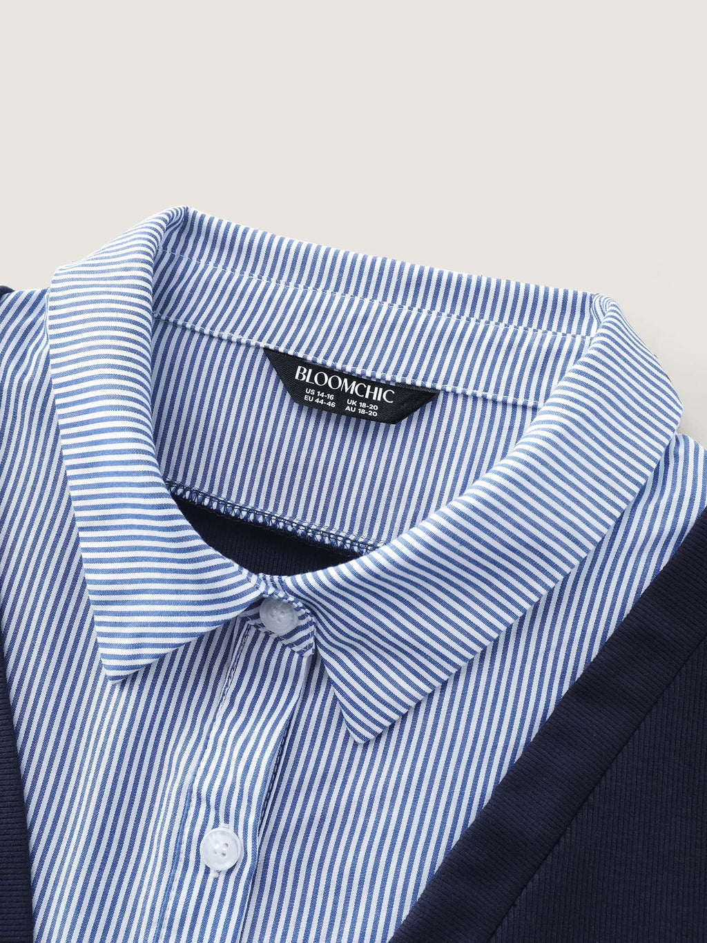 2-in-1 Color Contrast Woven T-Shirt