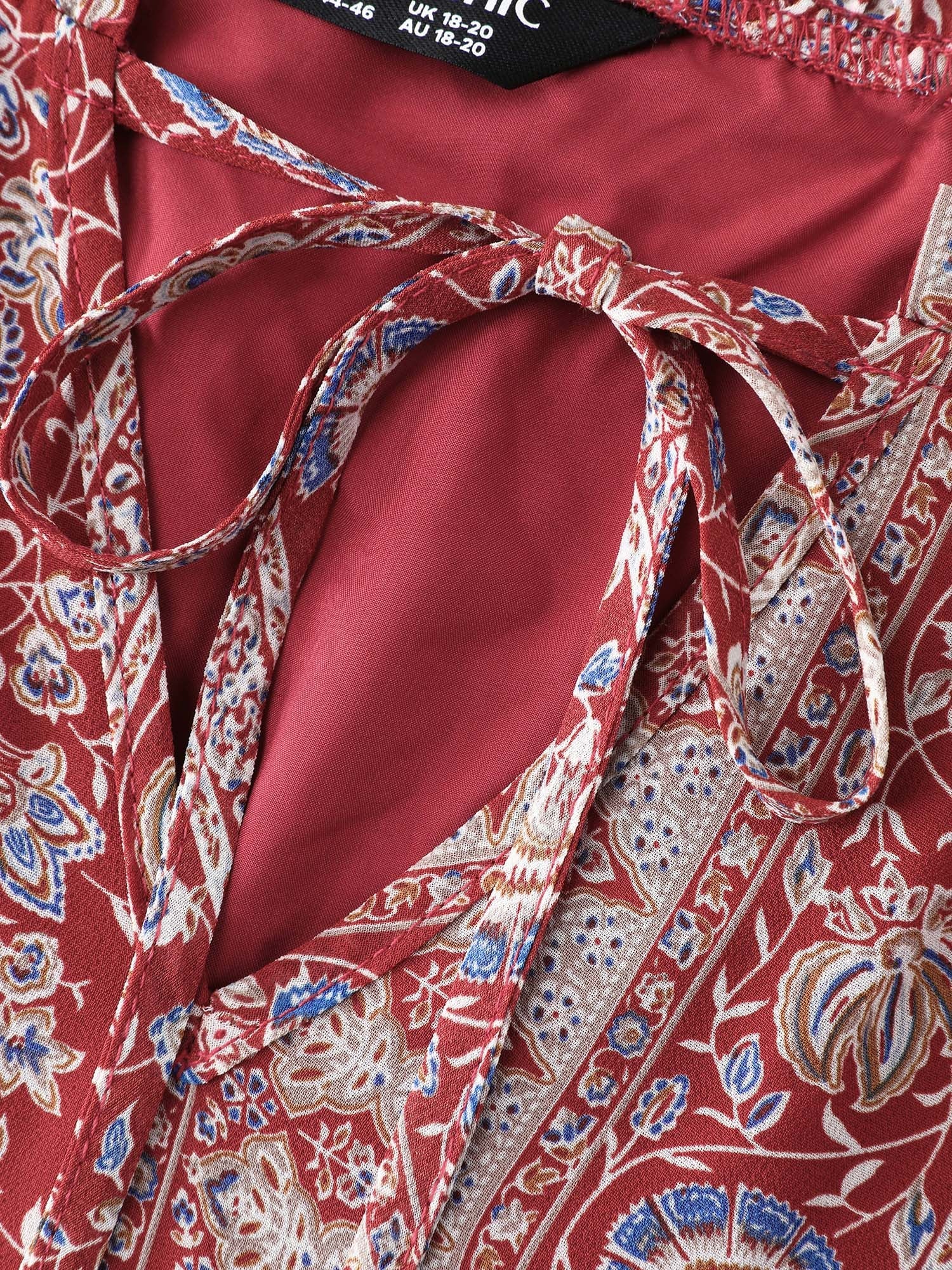 Chiffon Boho Stripe Stretchy Waist Midi Dress