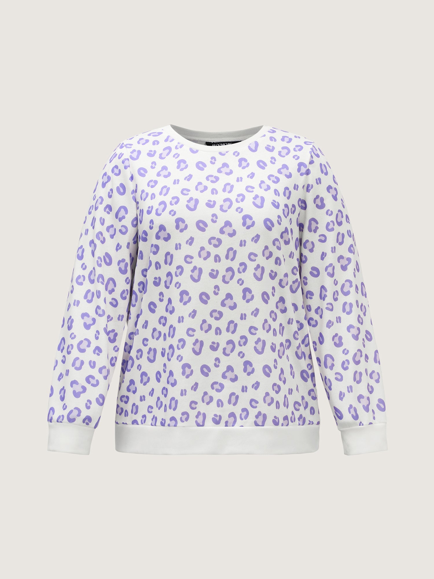 Cozy Leopard Print Contrast Loungewear Set