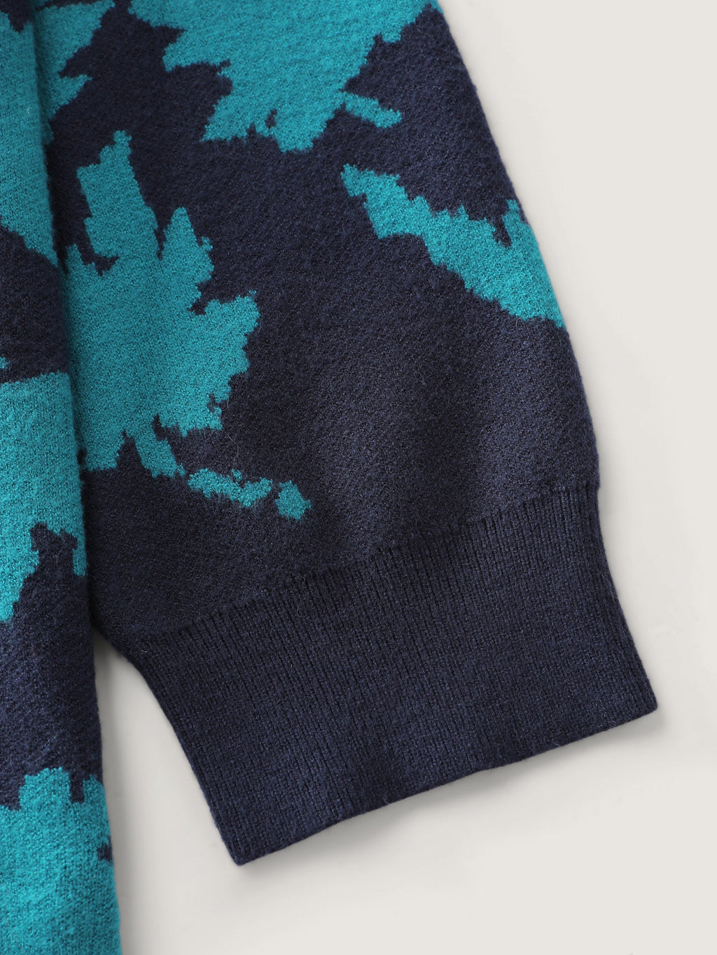 Crisp Fall Leaf Polo Neck Pullover