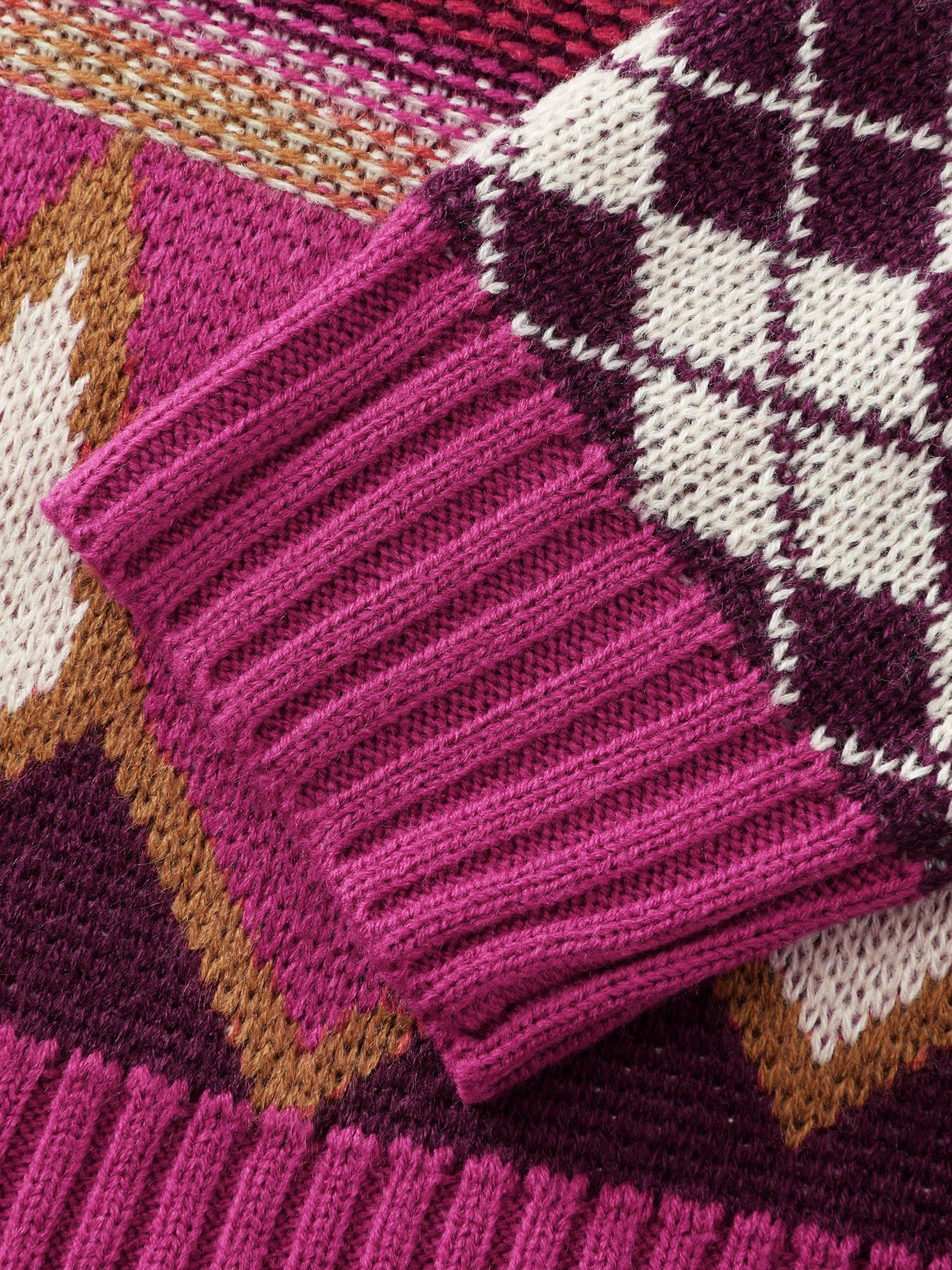 Boho Pattern Jacquard Knit Cardigan