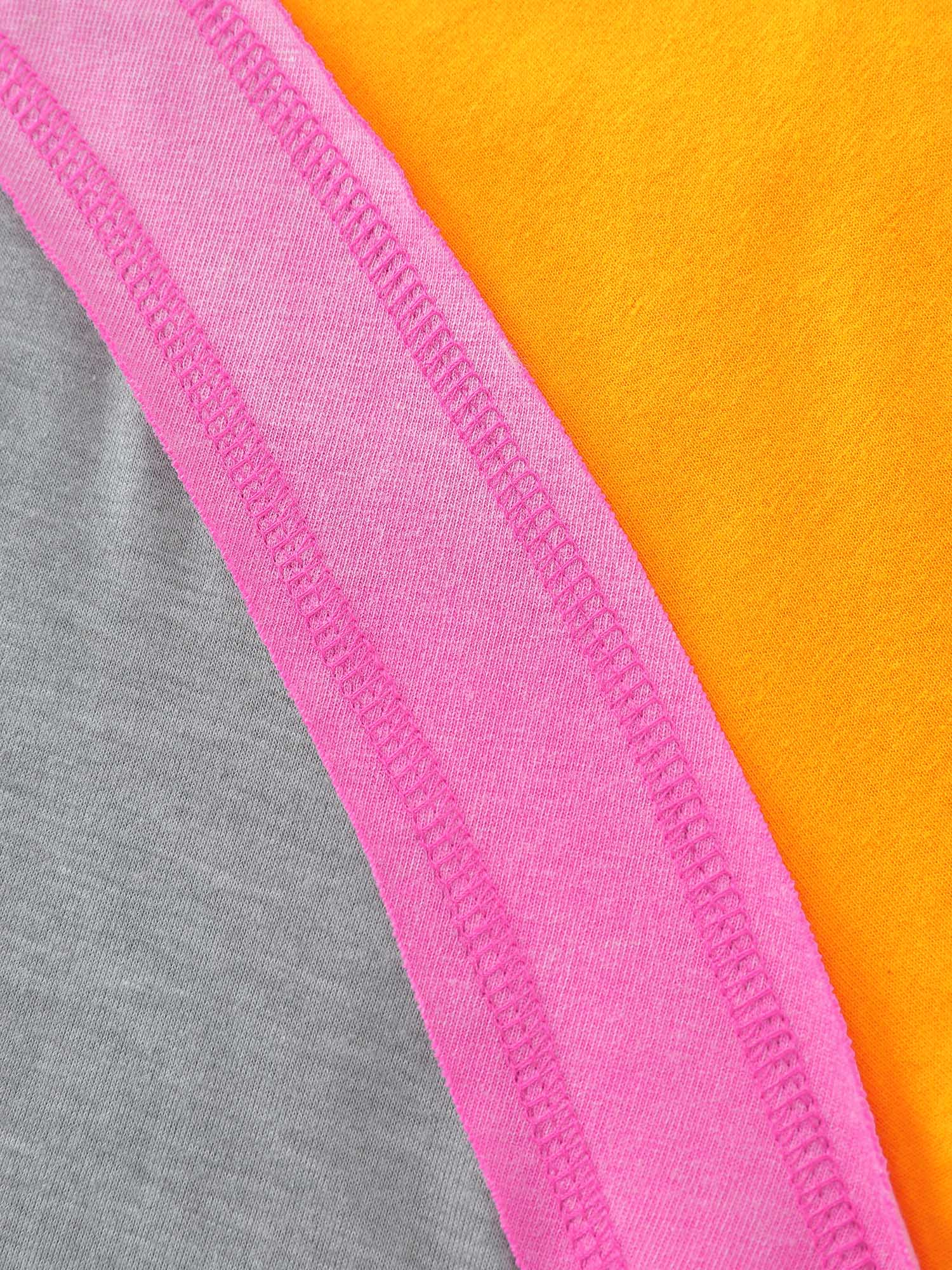 Color Contrast Raglan Sleeve T-Shirt