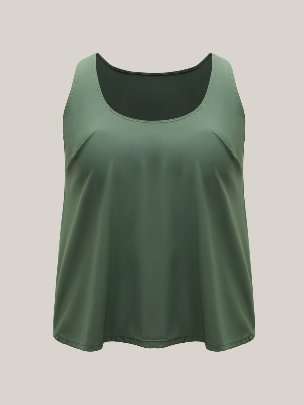 2-in-1 Padded Color Contrast Swim Tankini