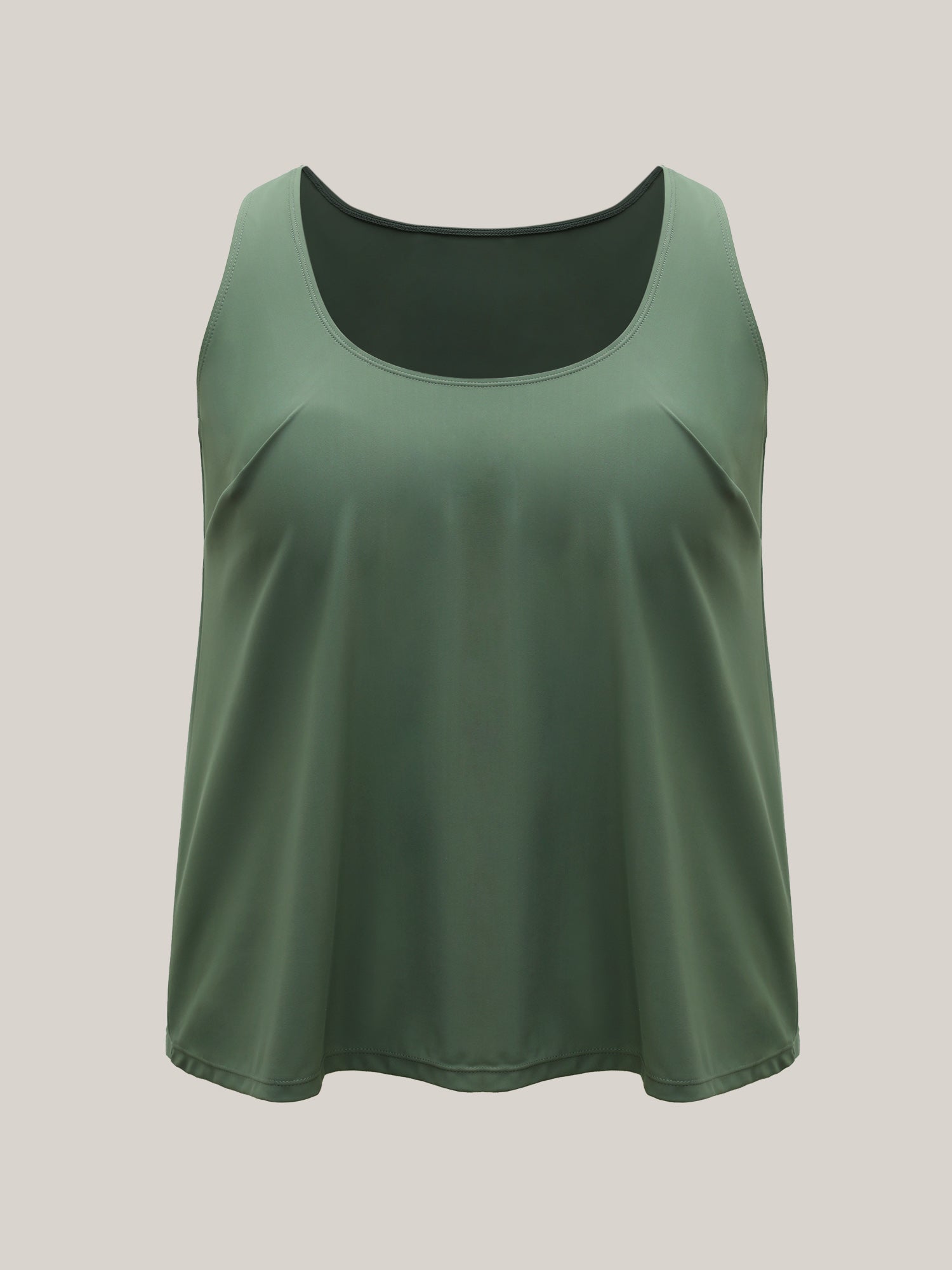 2-in-1 Padded Color Contrast Swim Tankini