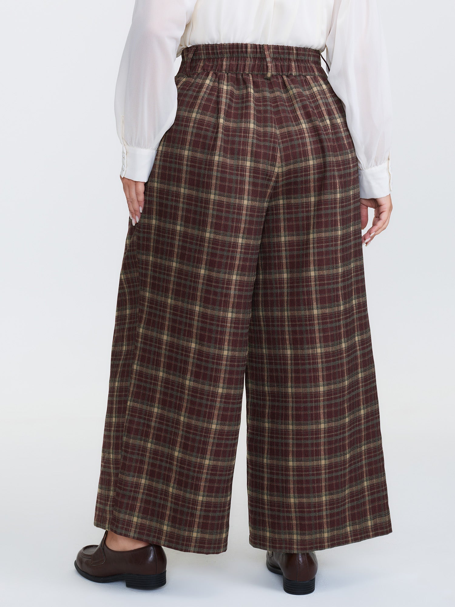Checkered Pattern Pockets Pants